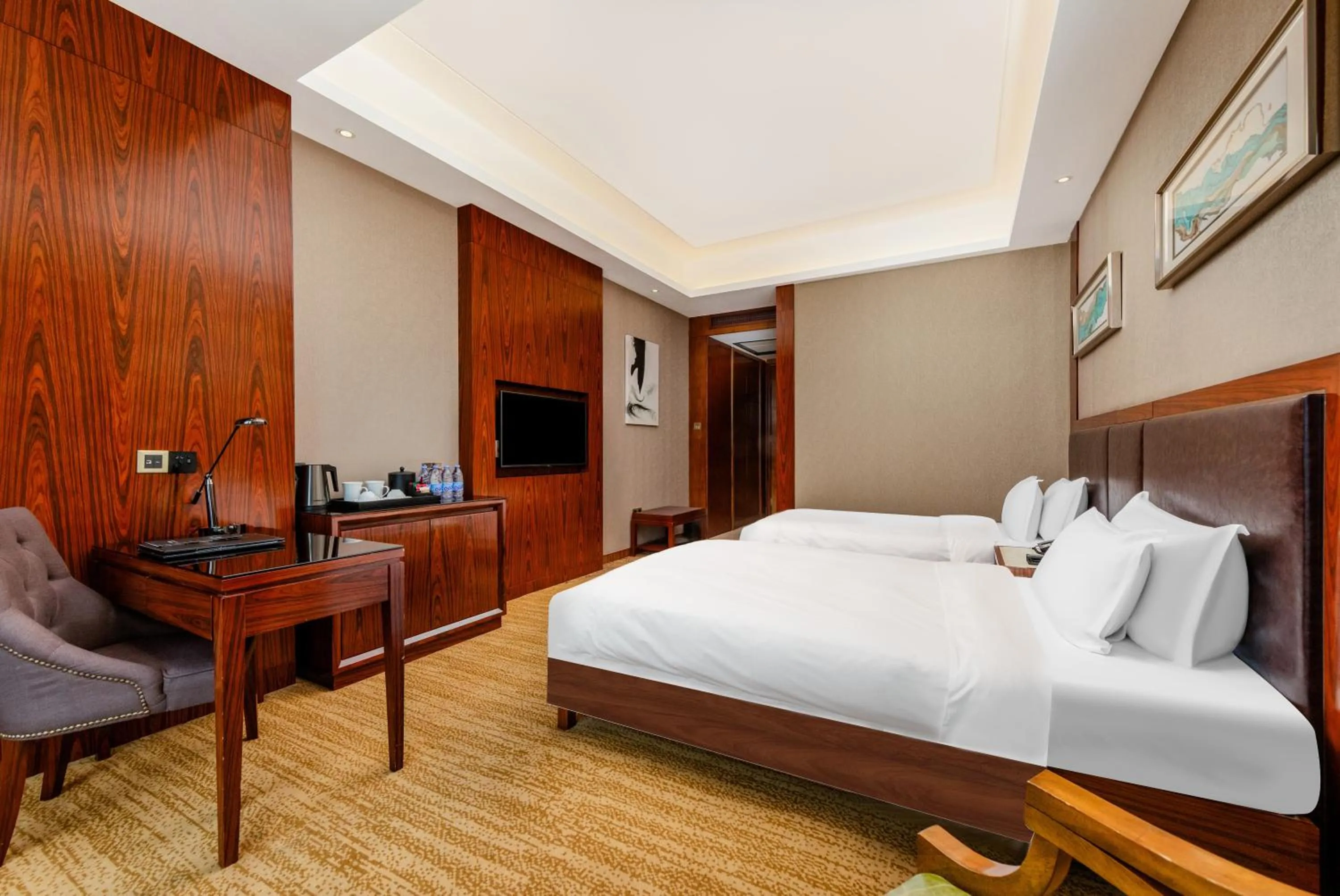 Bed in Honder International Hotel - Free shuttle bus between hotel and exhibition center during Canton Fair period
