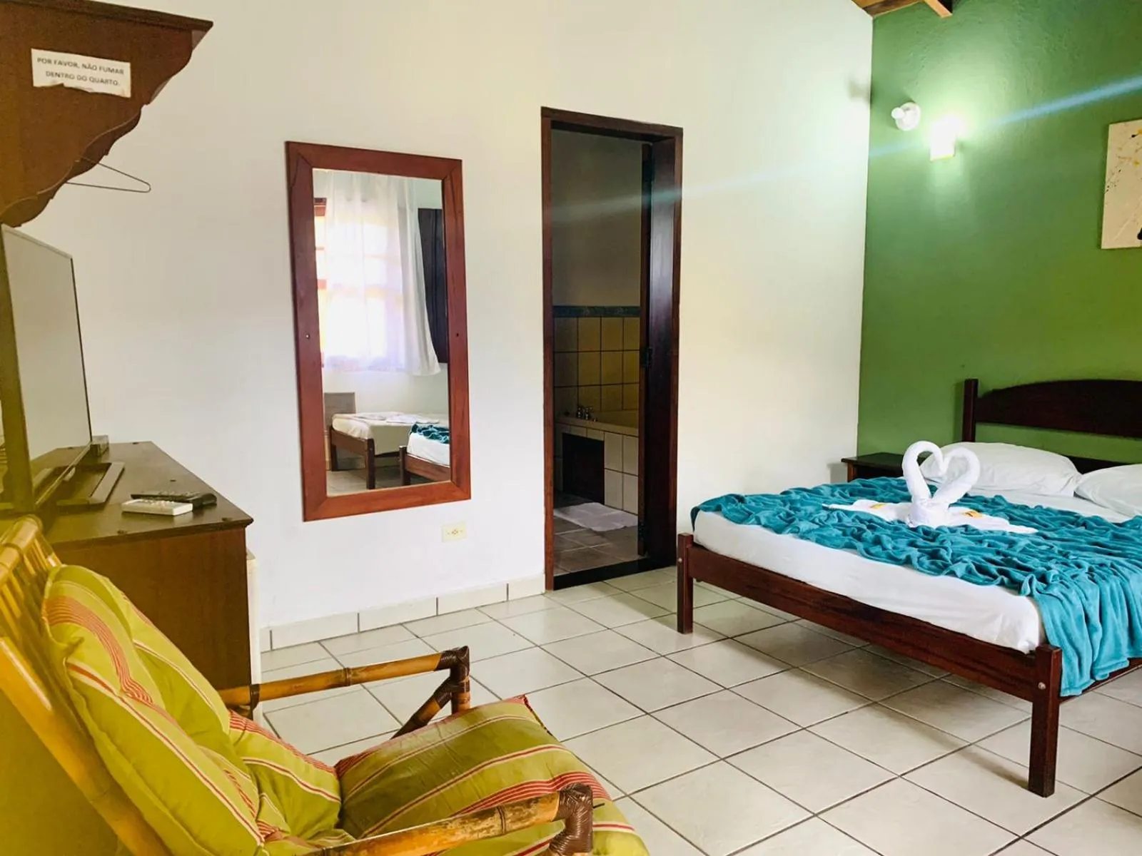 Bed in Brazish Pousada