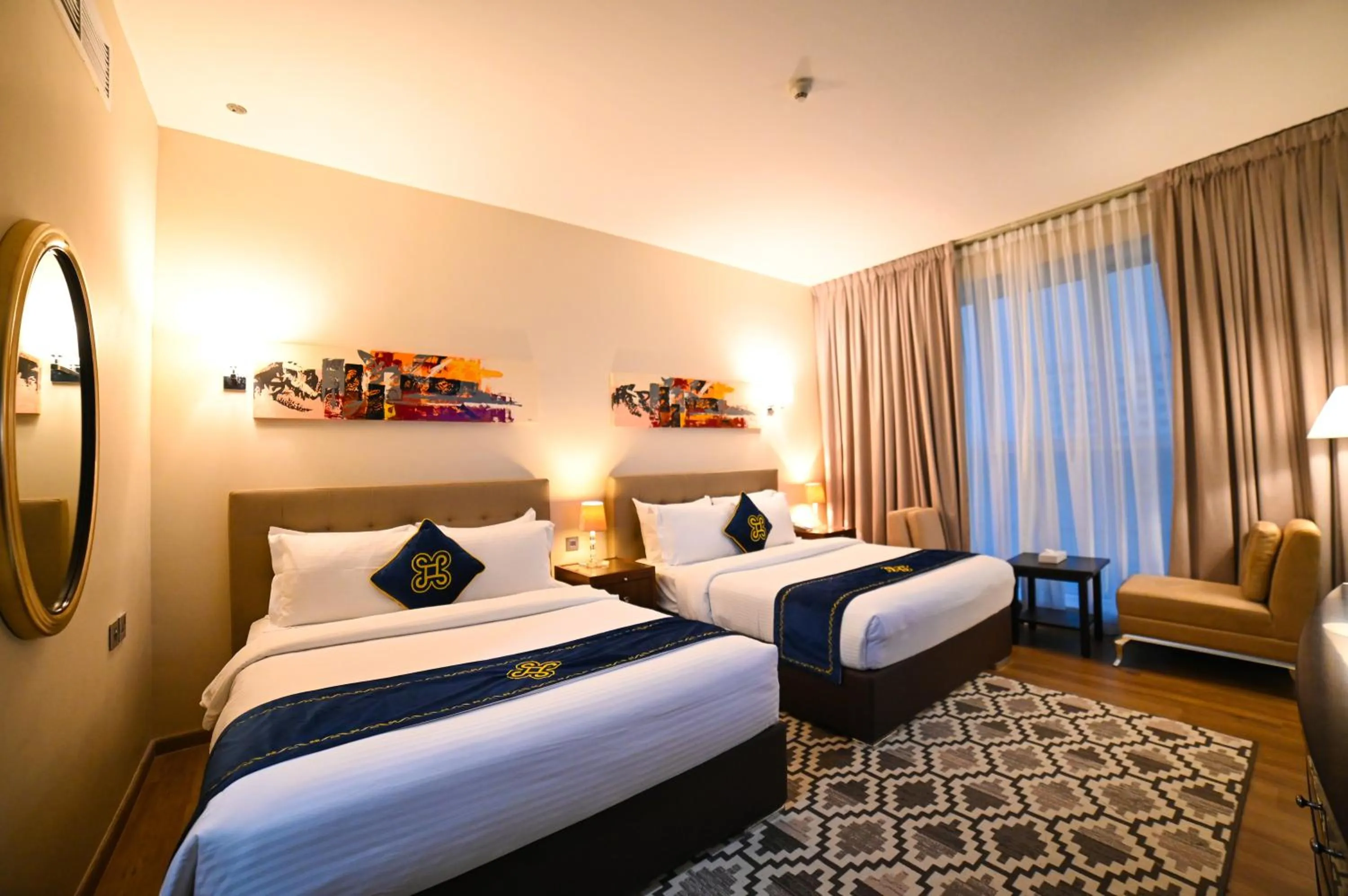 Bed in Seven Seas Hotel