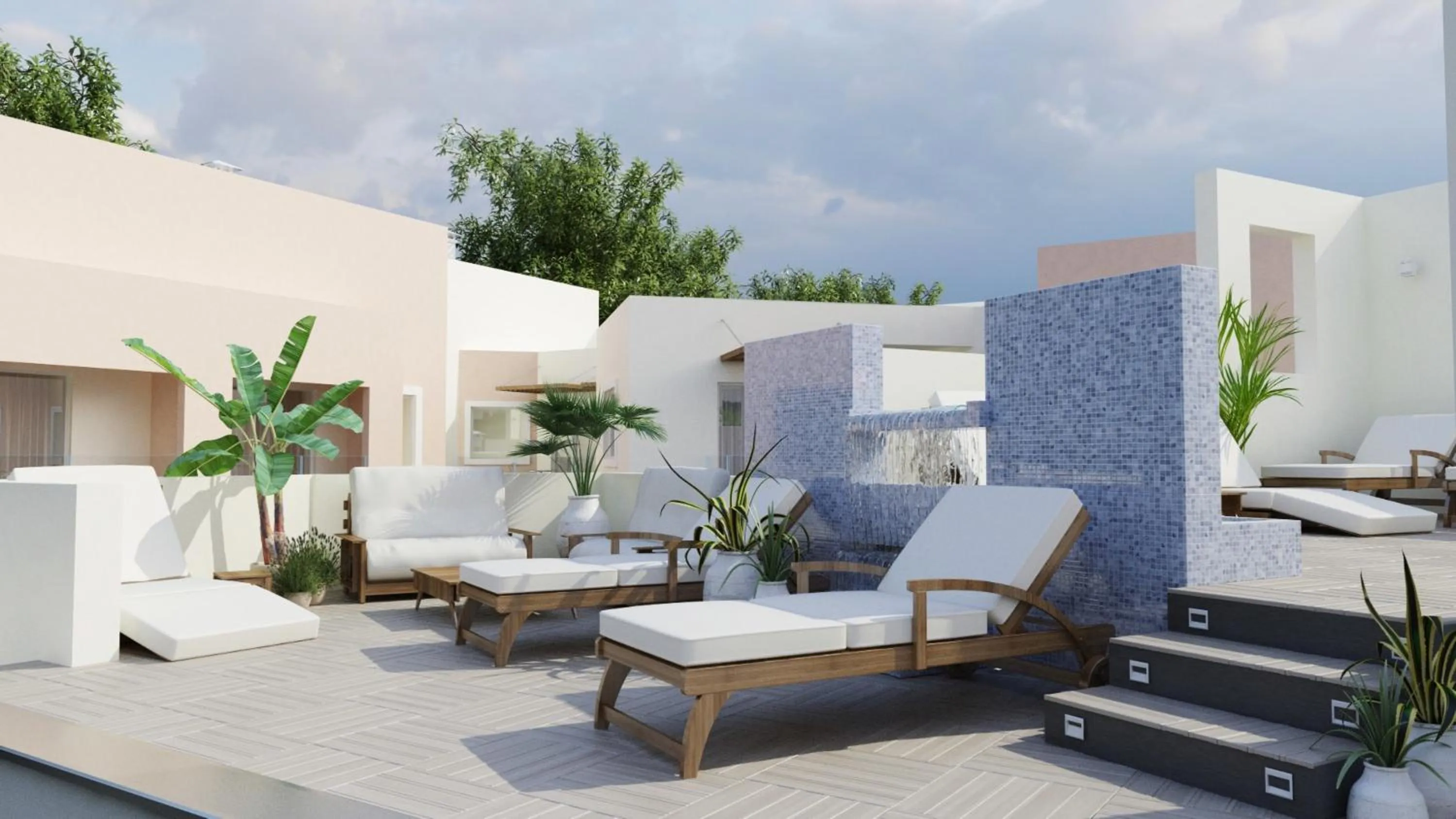 Swimming pool in Omiros Boutique Hotel (Adults Only)