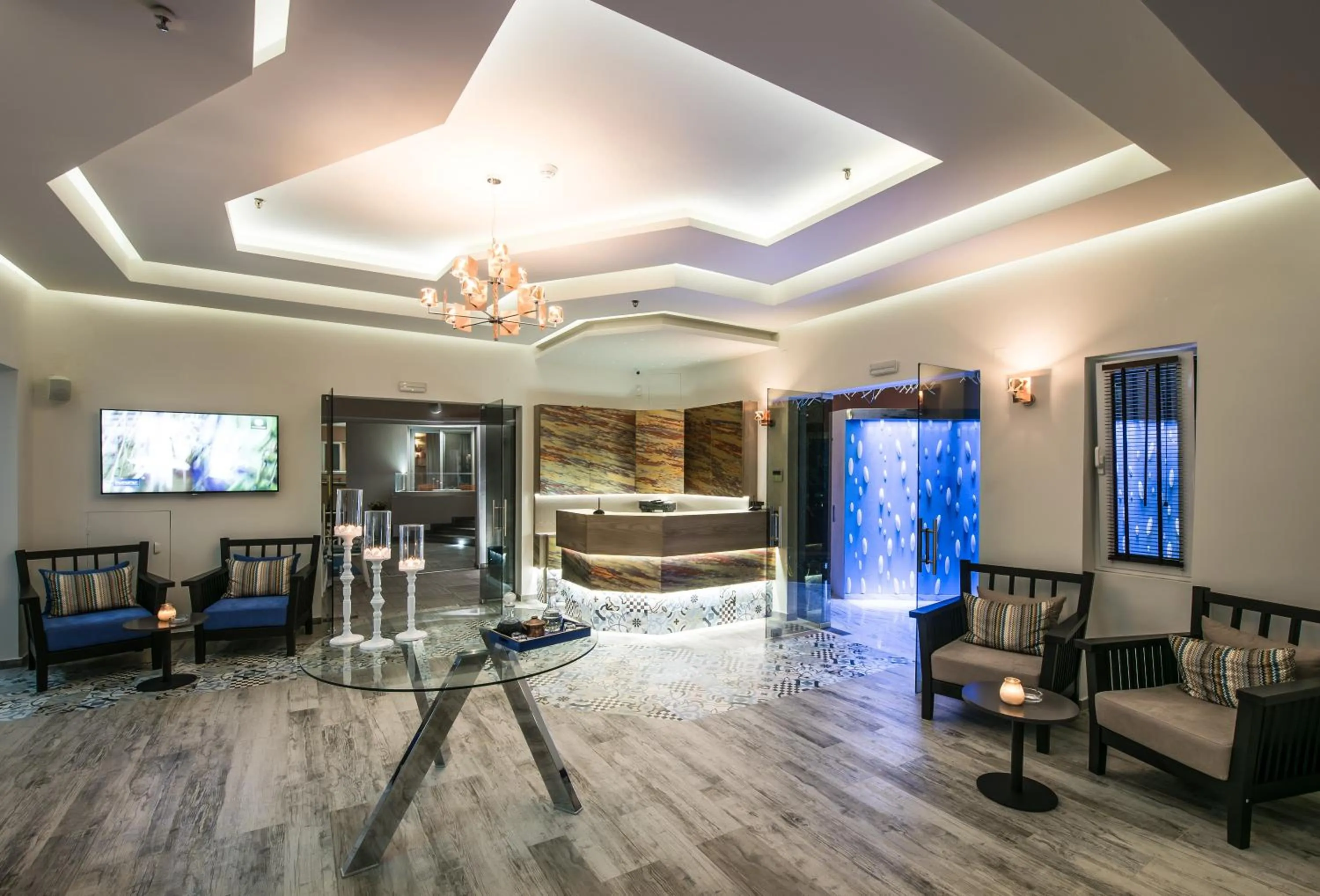 Lobby or reception in Omiros Boutique Hotel (Adults Only)