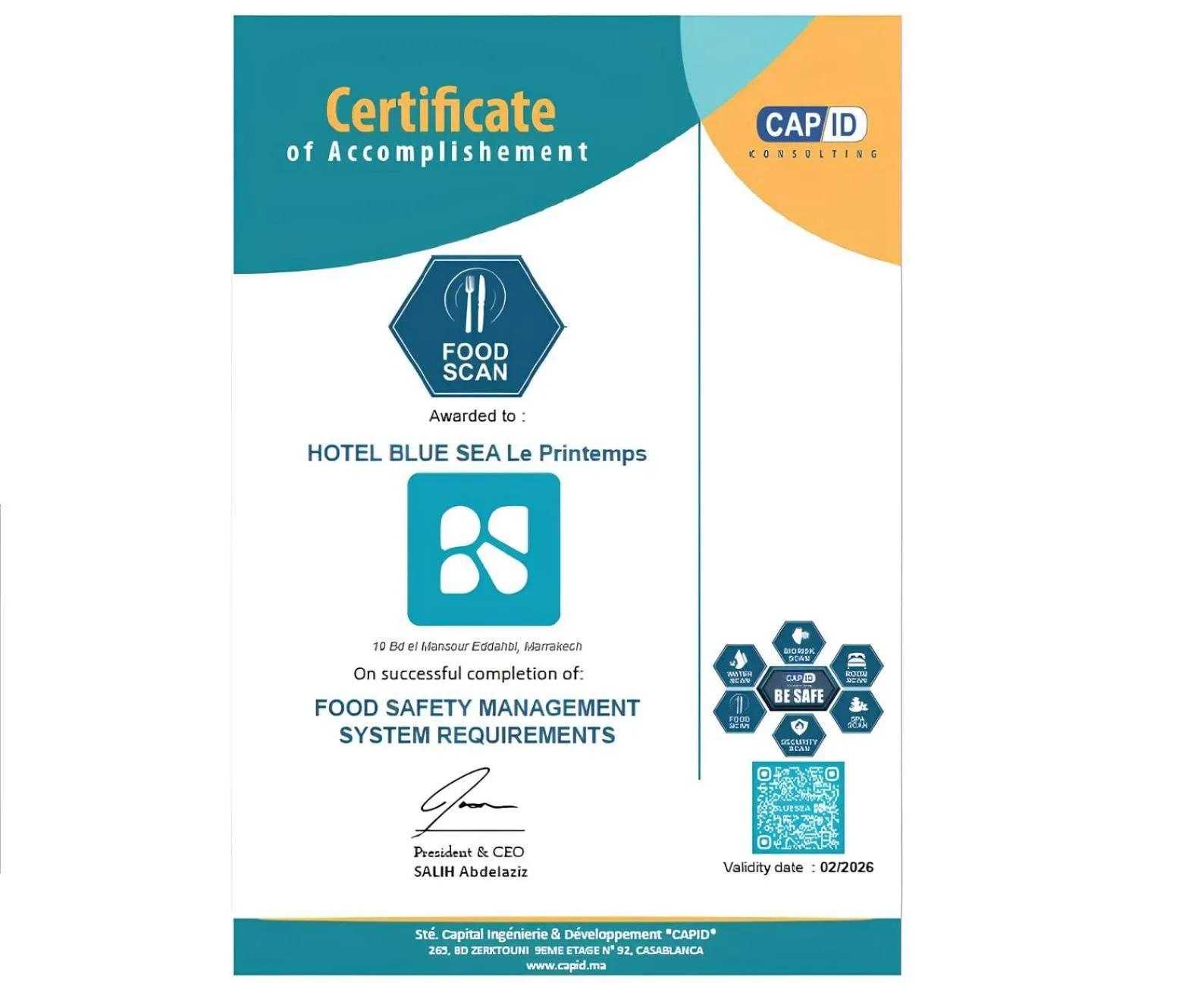 Logo/Certificate/Sign in Blue Sea Le Printemps