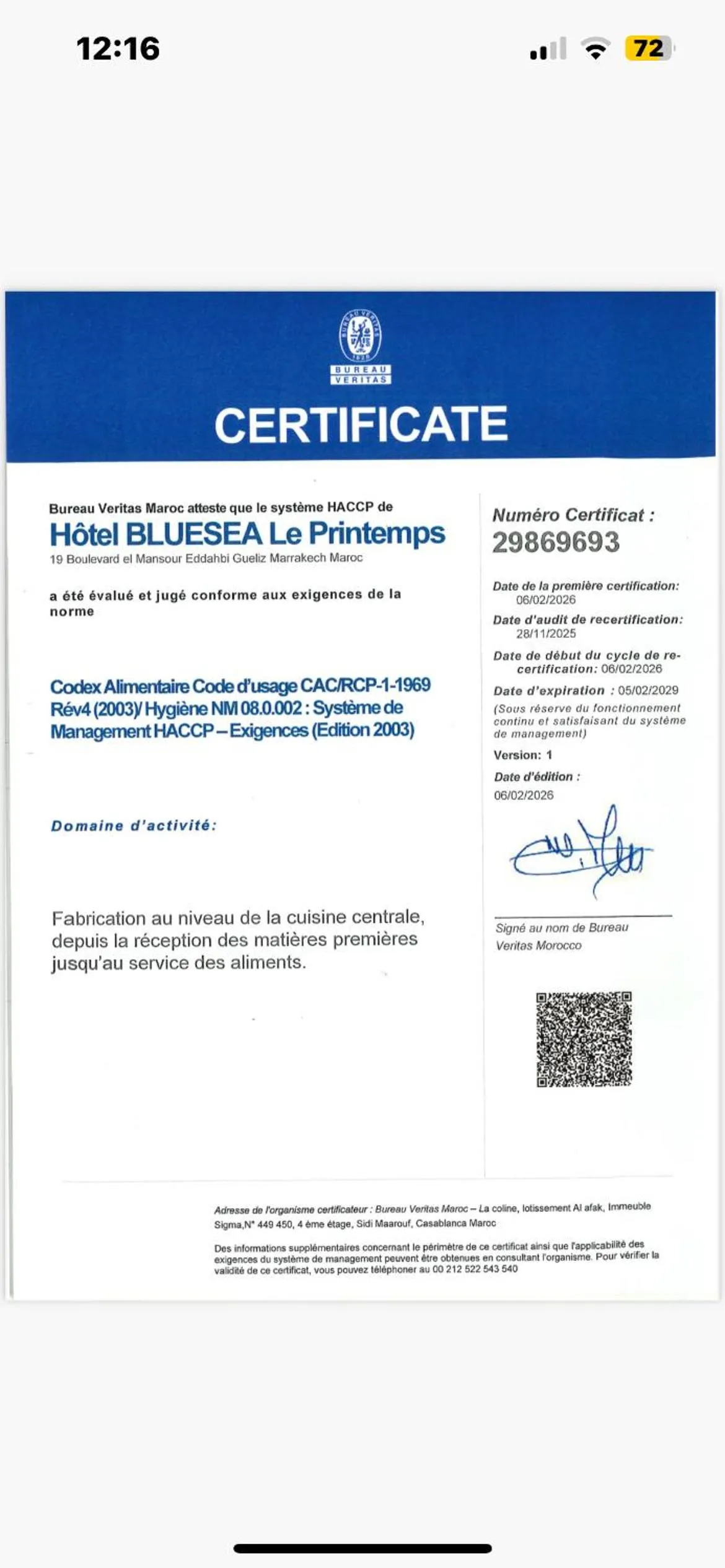 Restaurant/places to eat in Blue Sea Le Printemps