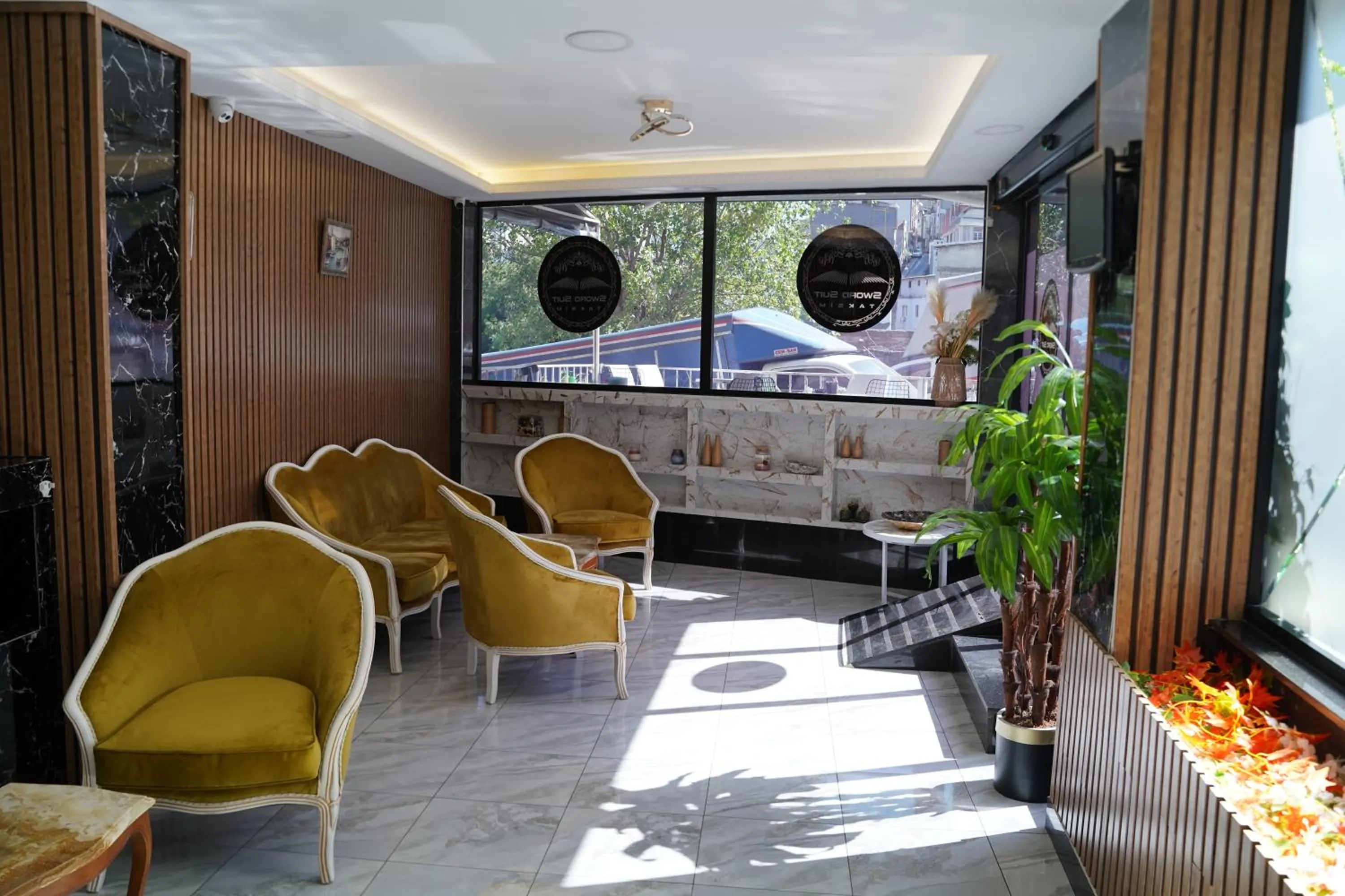 Seating area in Sword Suit Hotel
