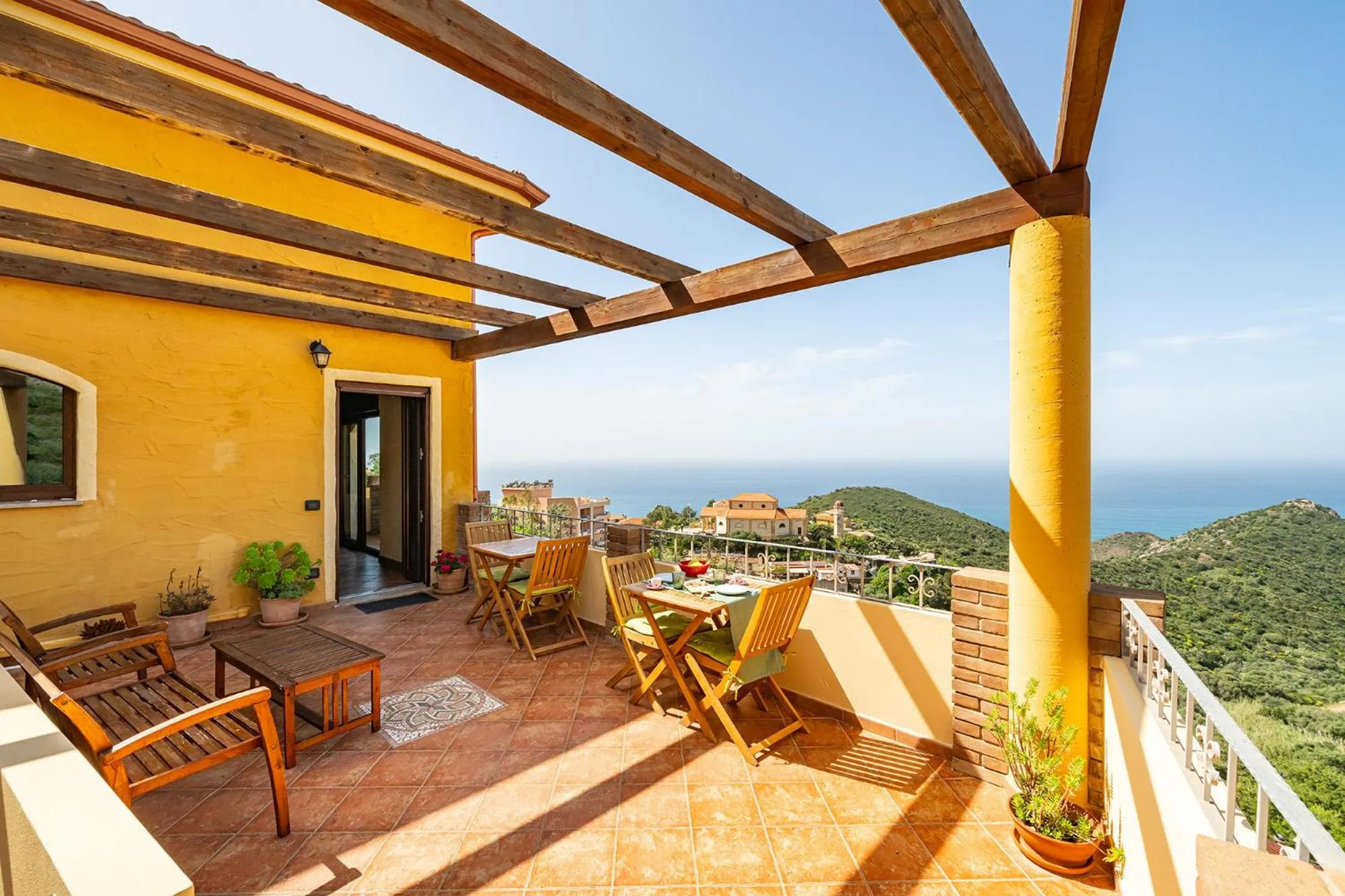 Balcony/Terrace in B&B Pedra Rubia