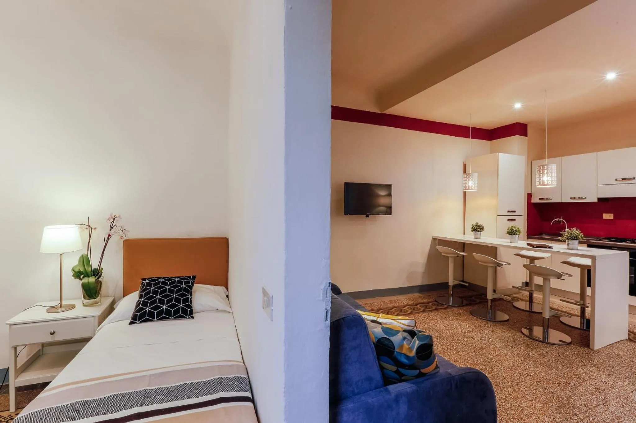 Seating area, Bed in Locanda dei Poeti Rooms & Apartments