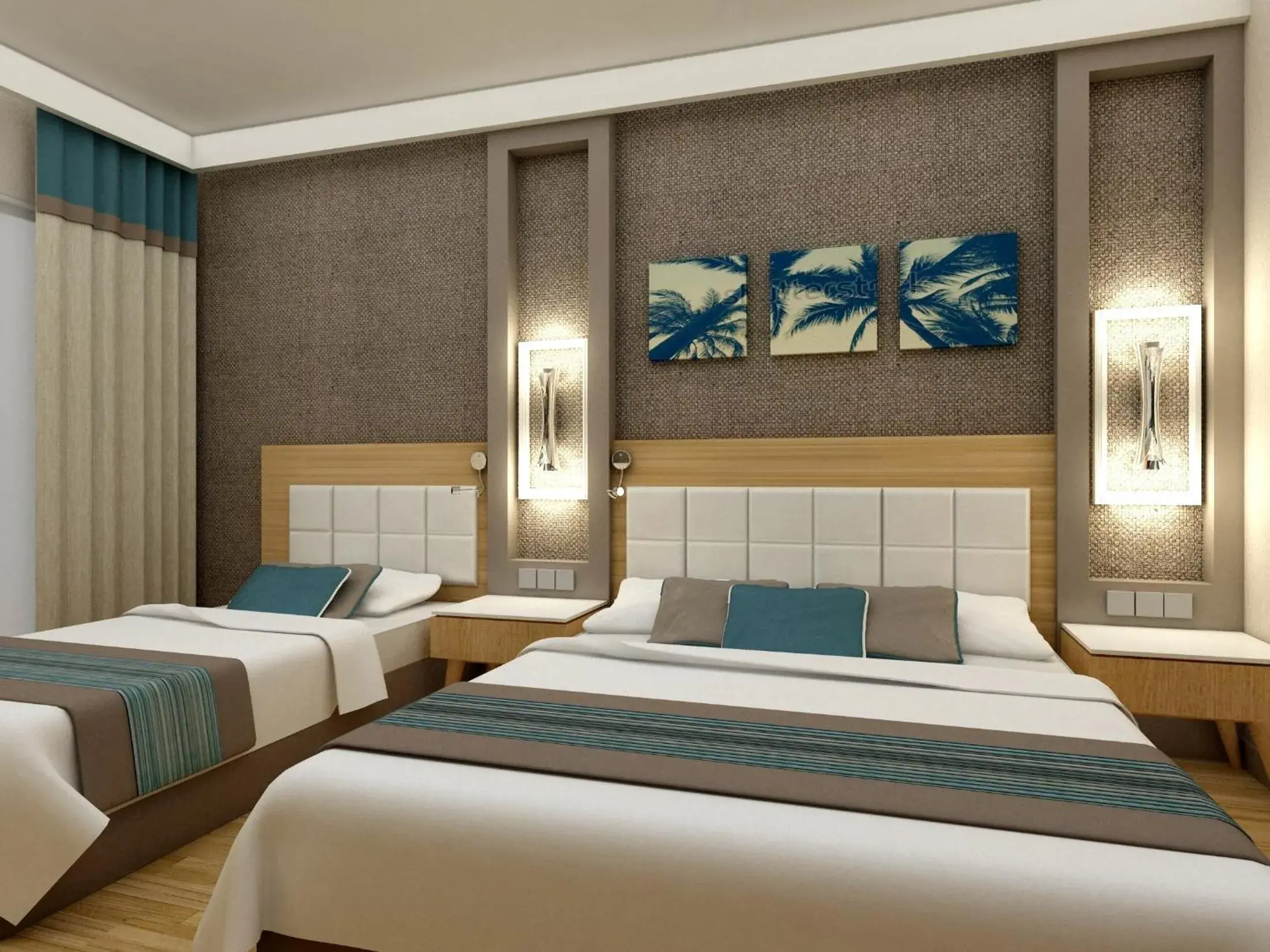 Bed in Palm World Side Resort & Spa Bed in Palm World Side Resort & Spa