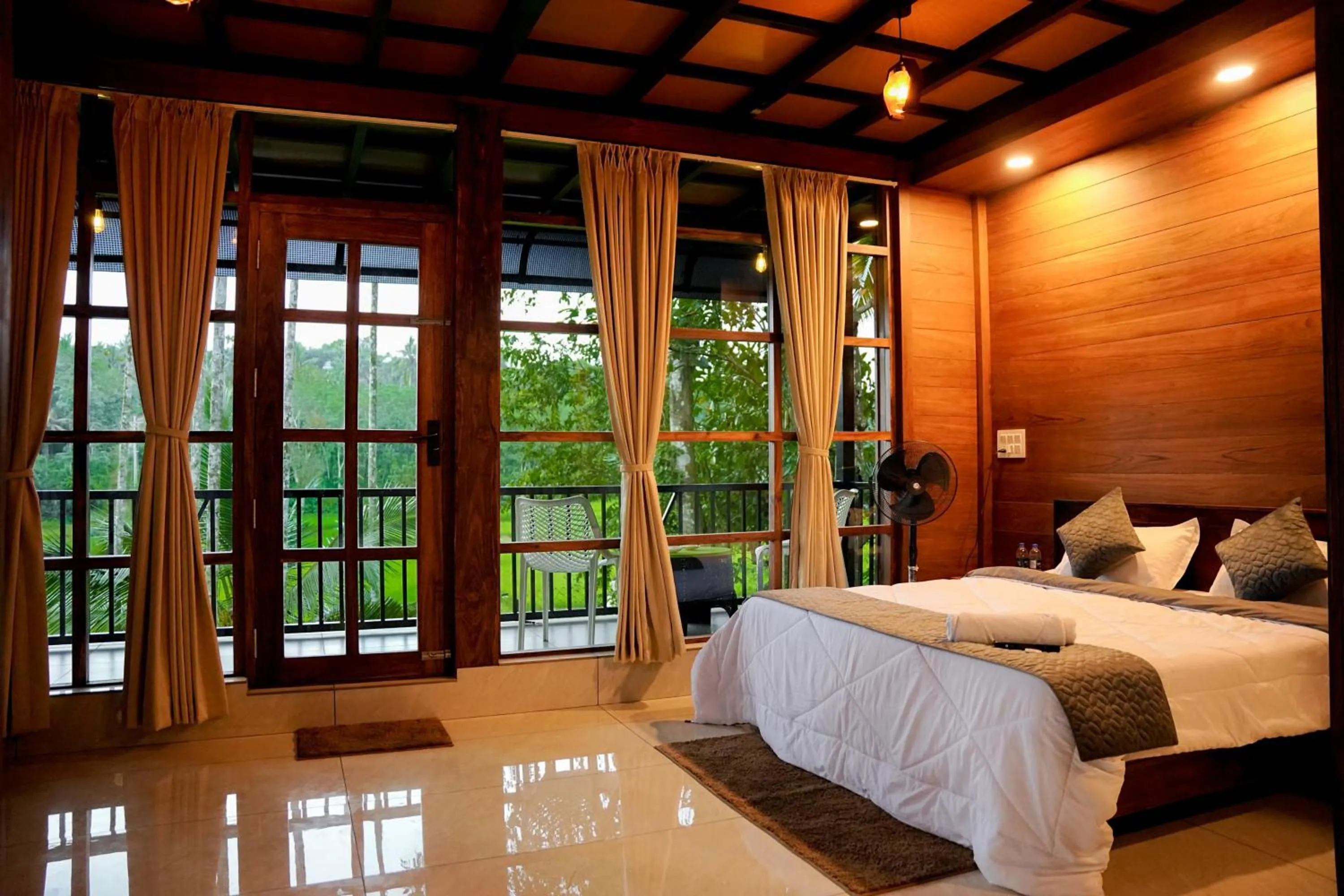 Bedroom, Bed in Ethnic Villa Wayanad