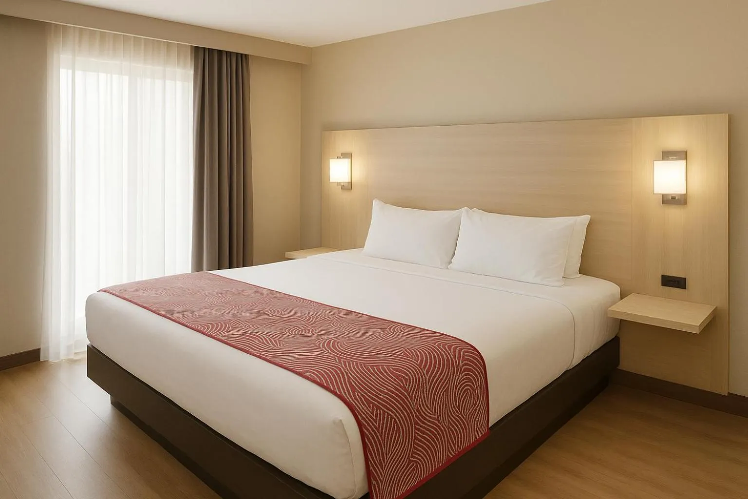 Bedroom, Bed in Floral Park Motor Lodge