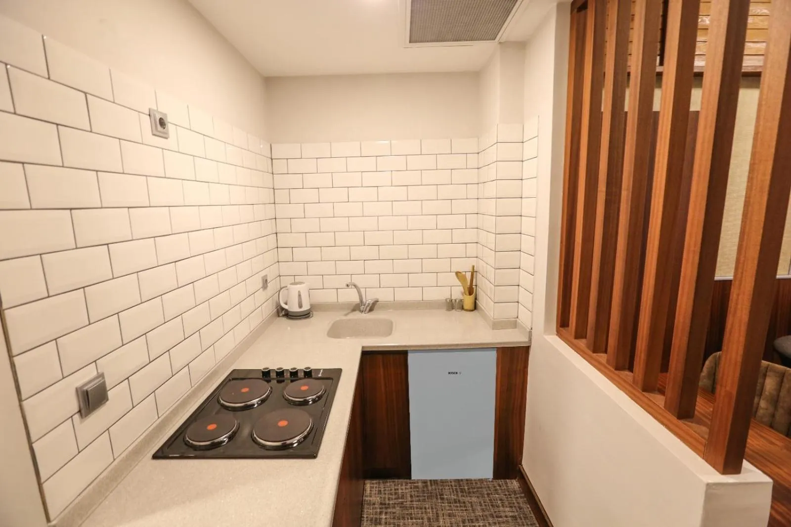 Kitchen or kitchenette in Akamoy Boztepe Hotel & restaurant