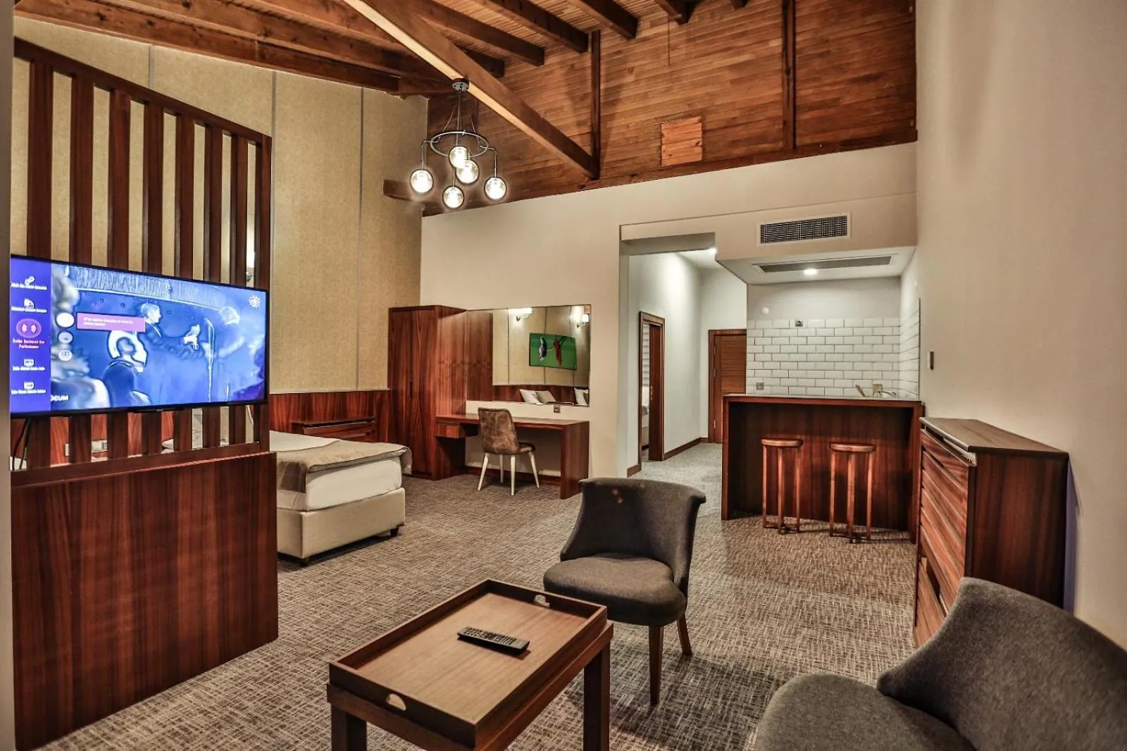 Communal lounge/ TV room in Akamoy Boztepe Hotel & restaurant