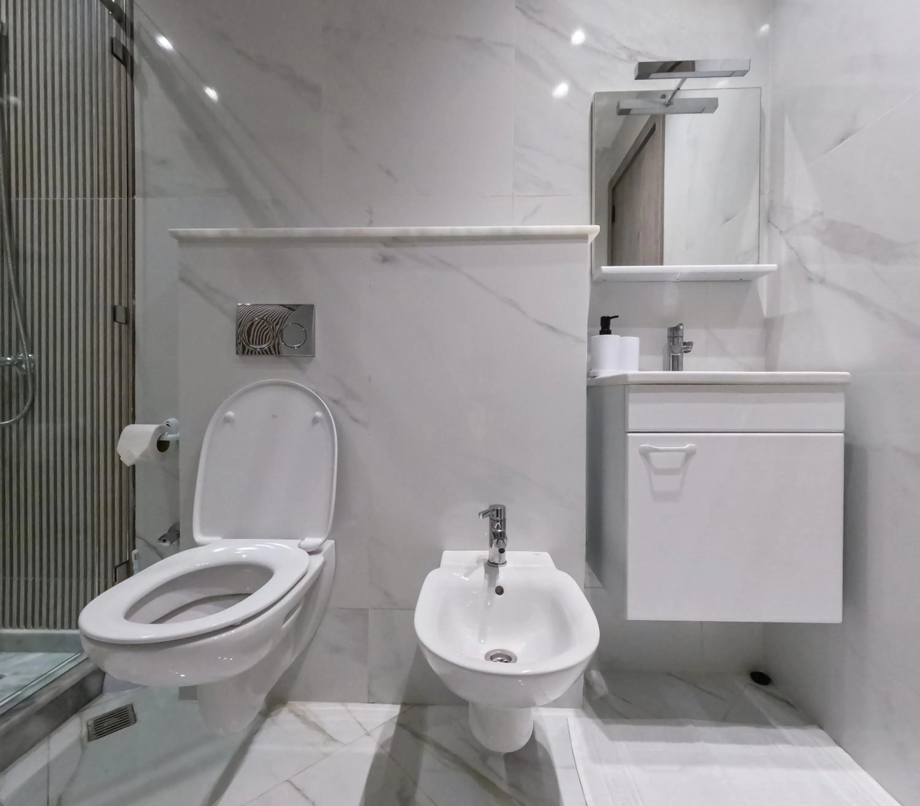 Shower in Living Appart-Hotel