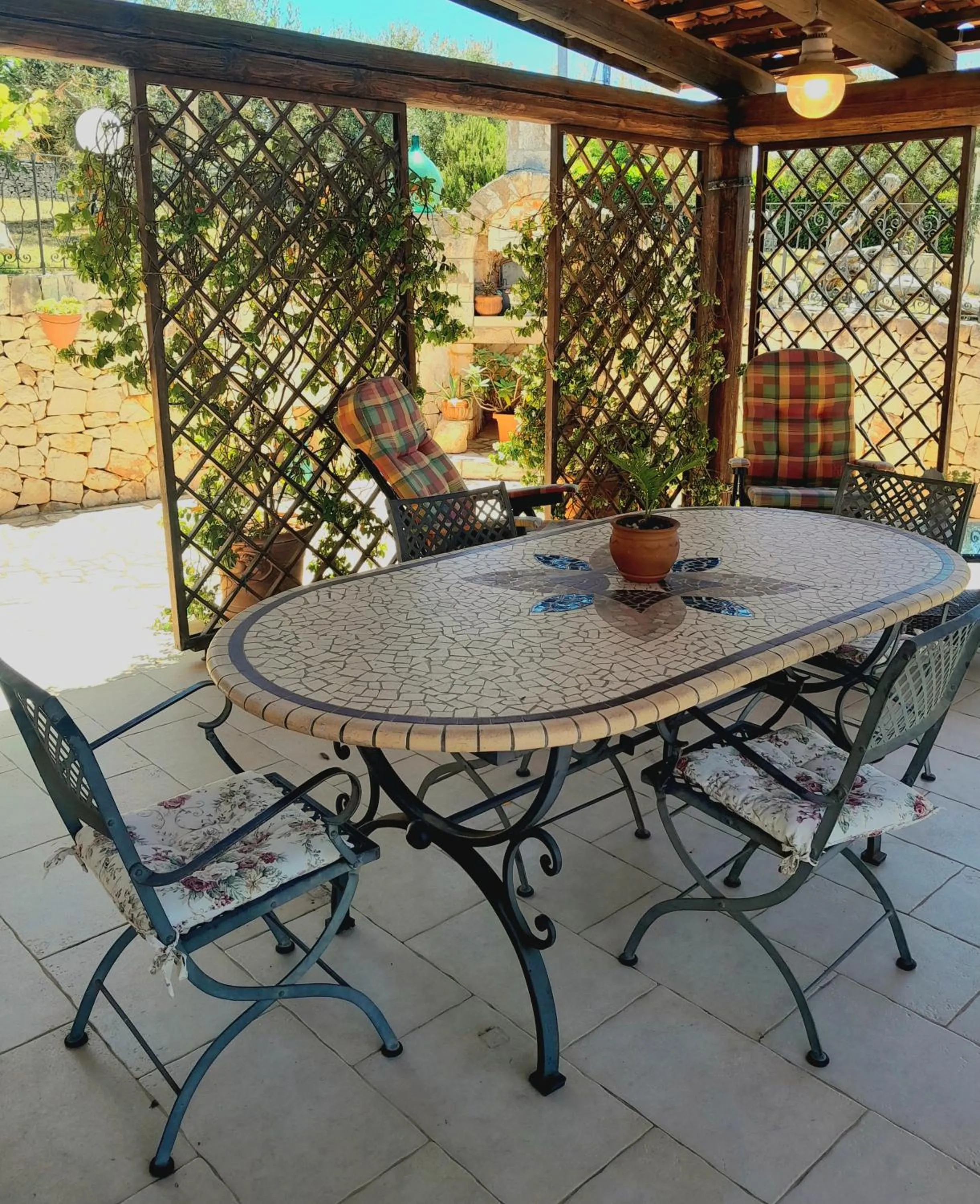 Patio in La Rosa dei Trulli B&B