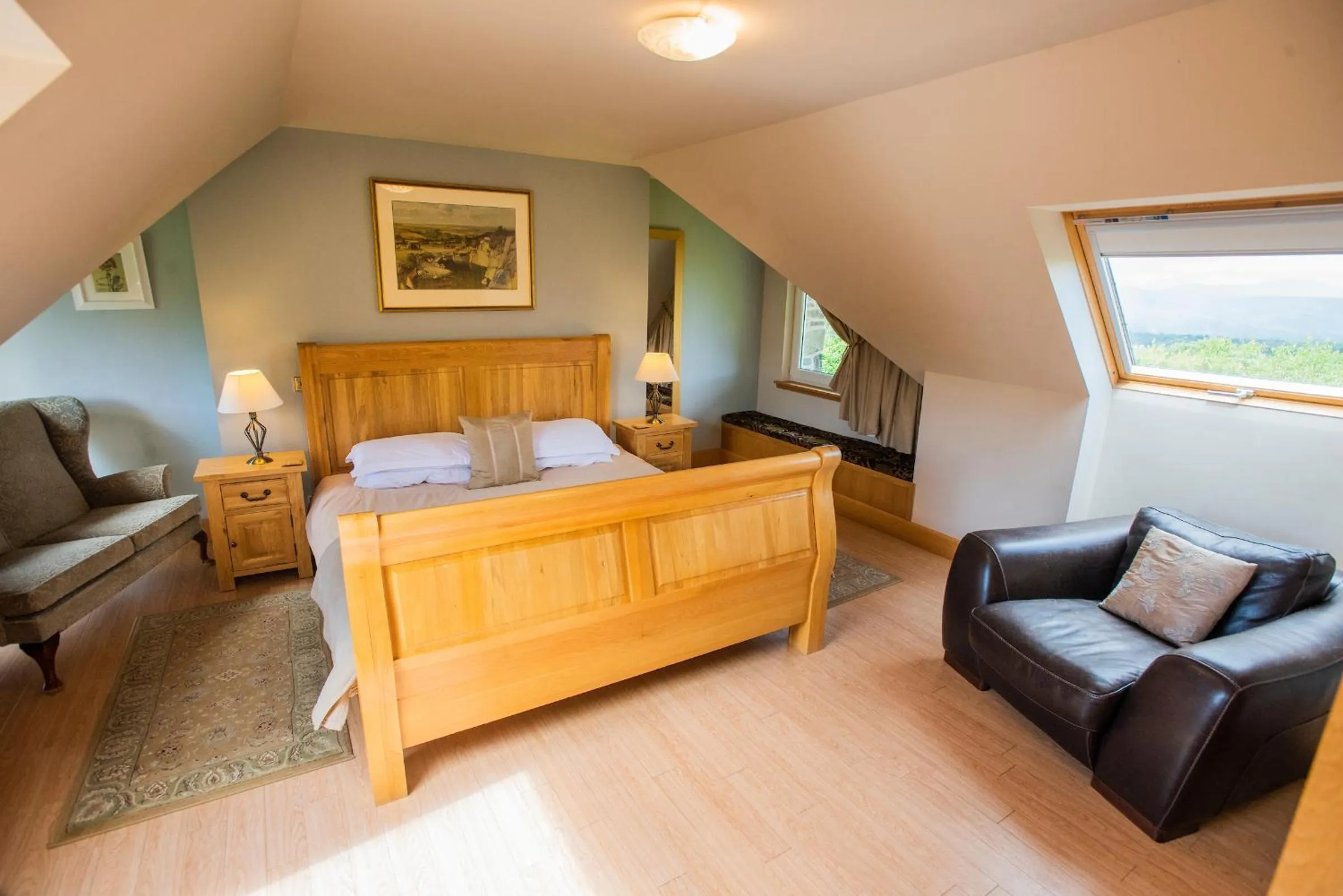 Bedroom, Bed in Errichel House and Cottages