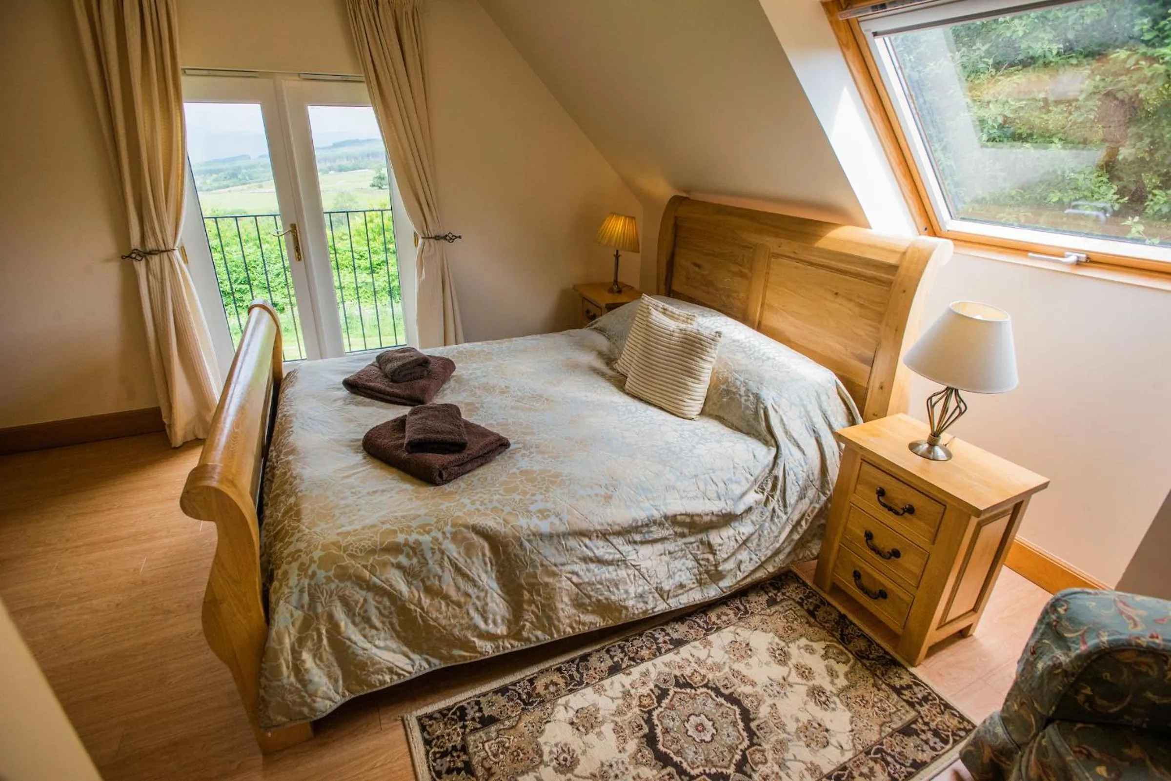 Balcony/Terrace, Bed in Errichel House and Cottages