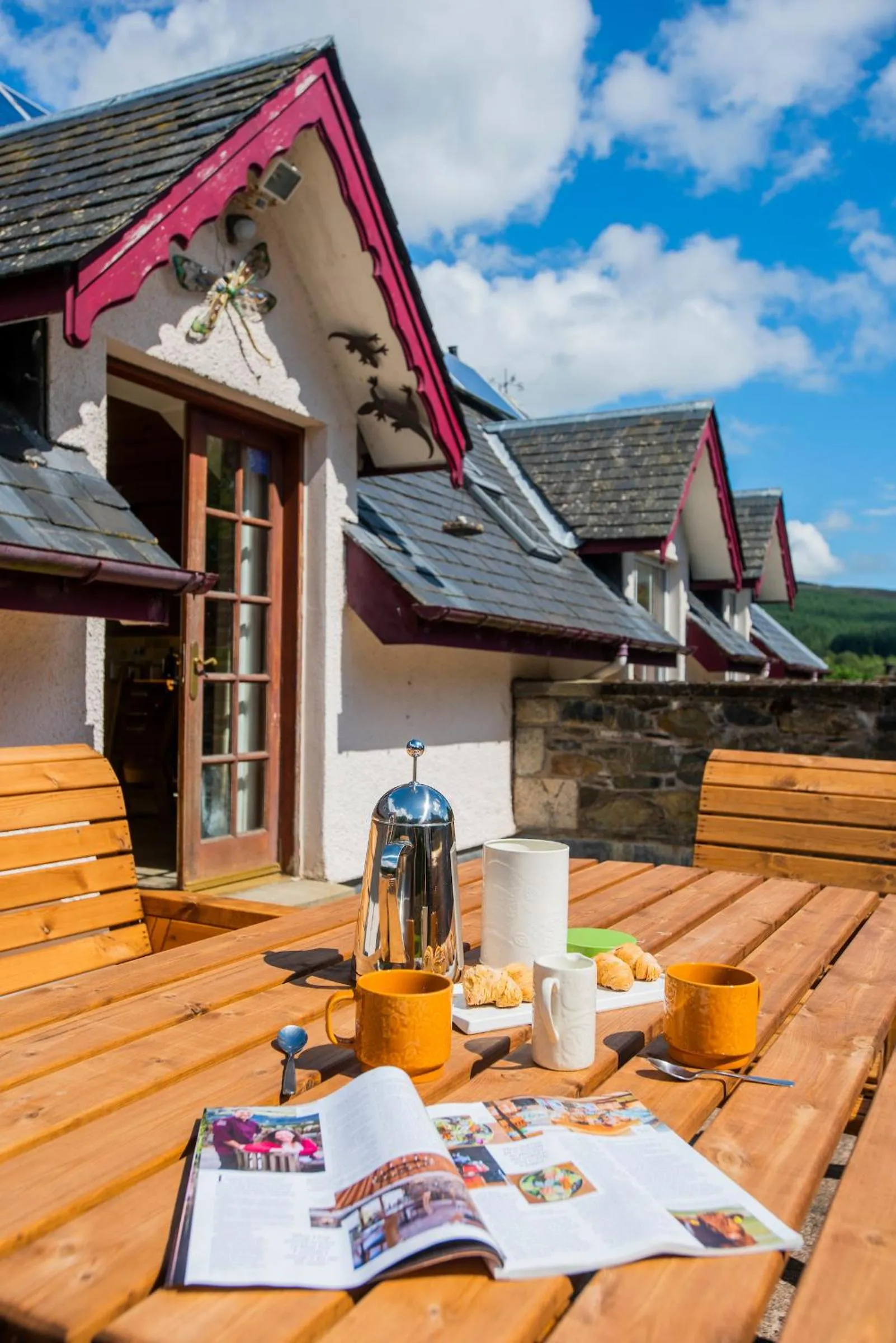 Balcony/Terrace in Errichel House and Cottages
