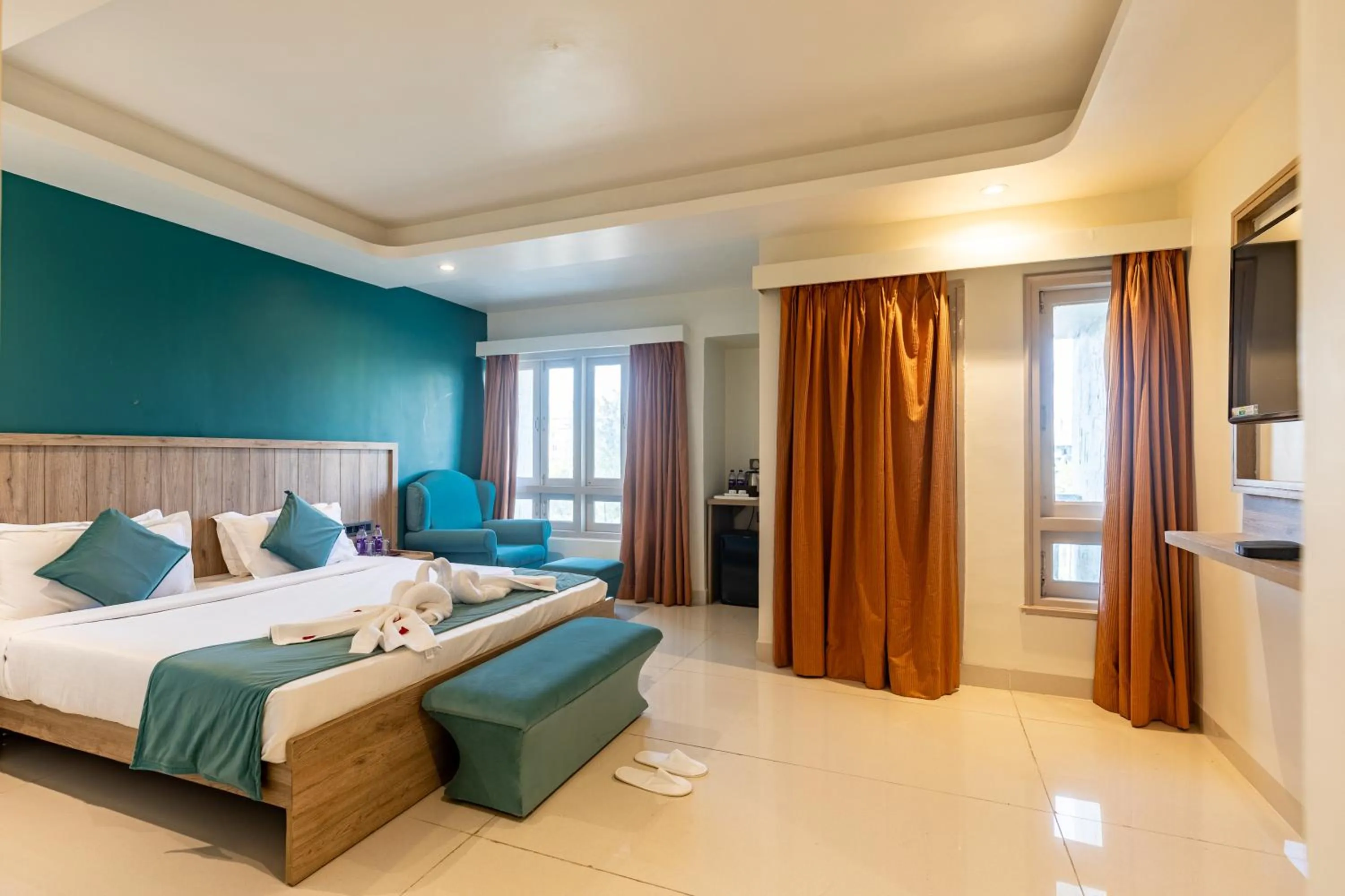 Bed in Hotel Amer Palace