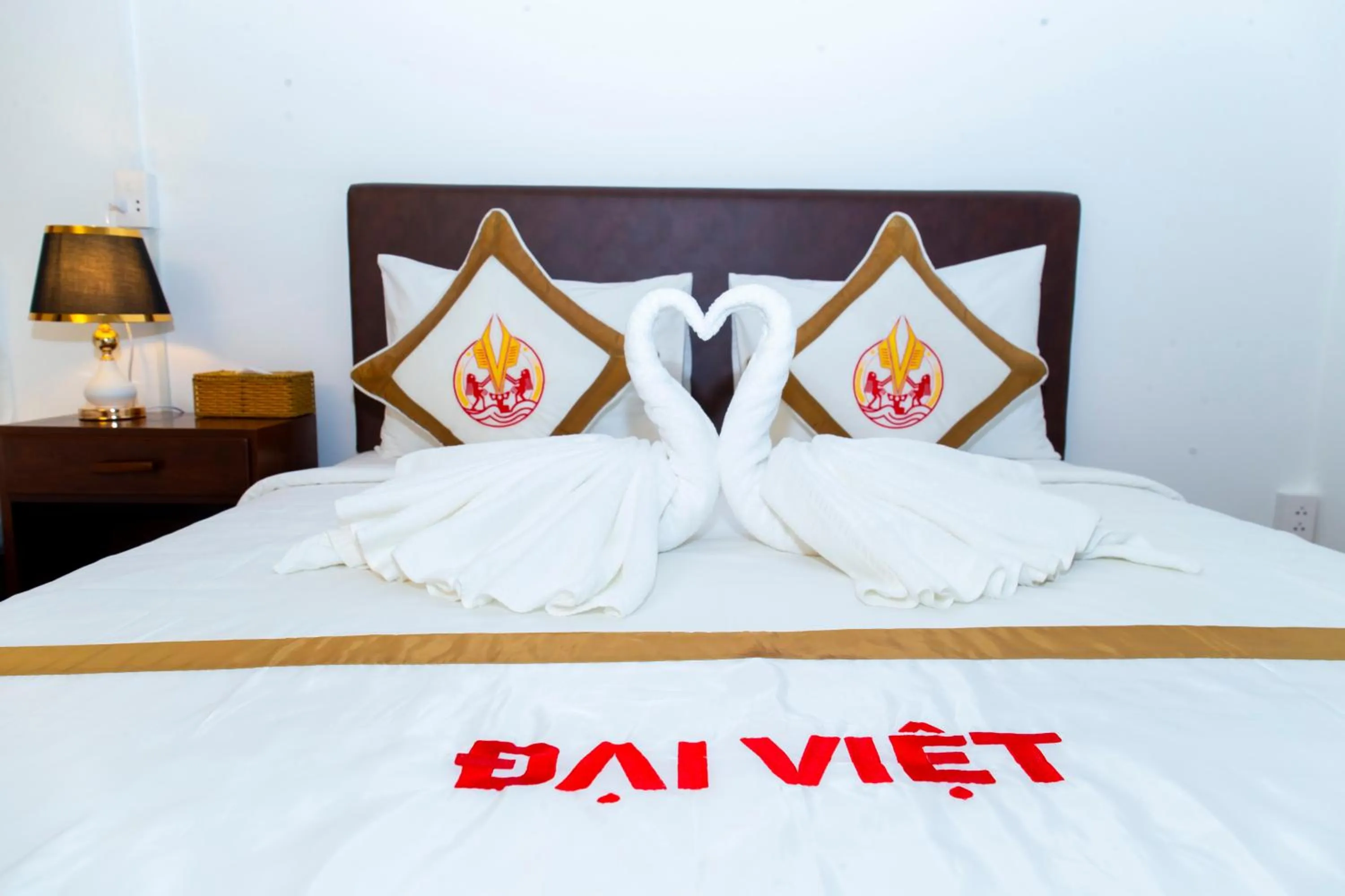 Bed in THE RICE HOTEL Nong Thon Dai Viet 131 Bui Vien