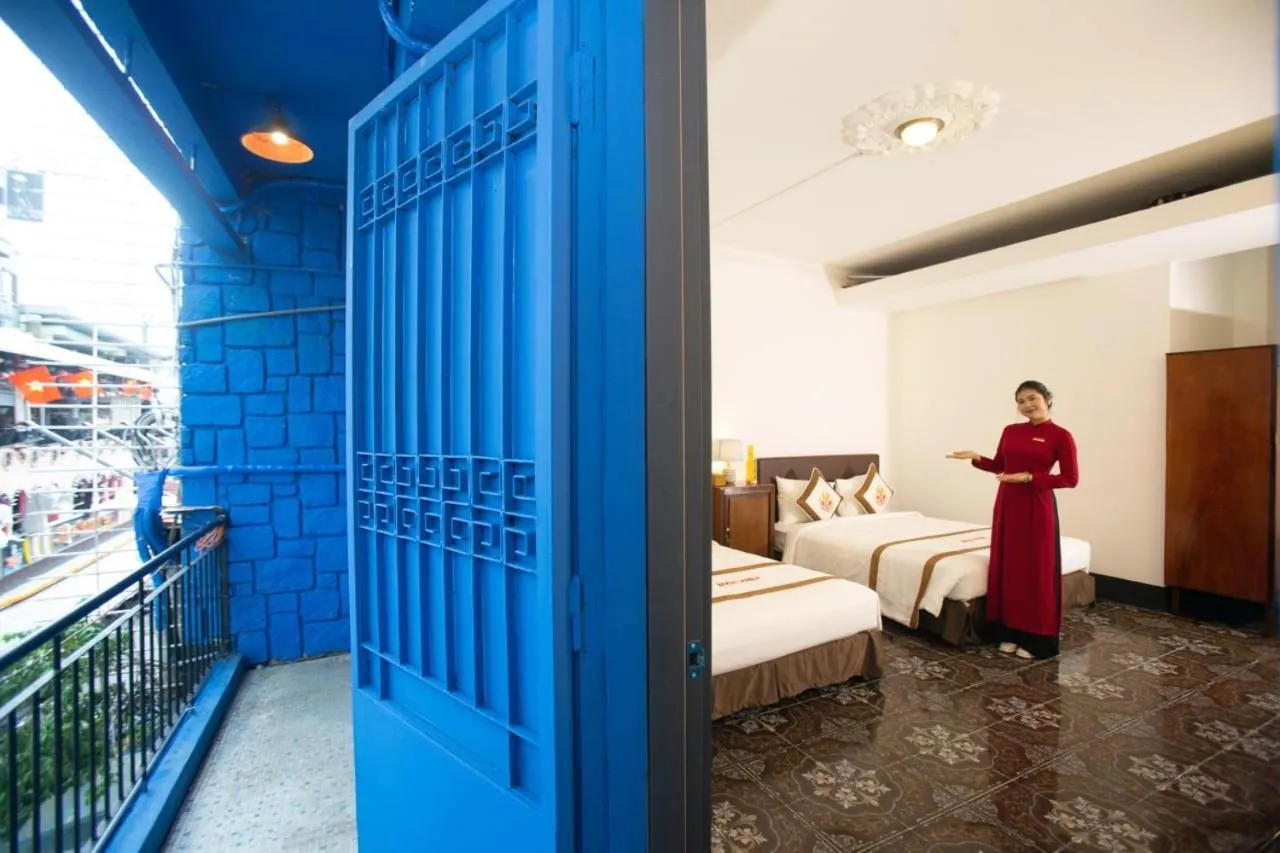 Bed in THE RICE HOTEL Nong Thon Dai Viet 131 Bui Vien