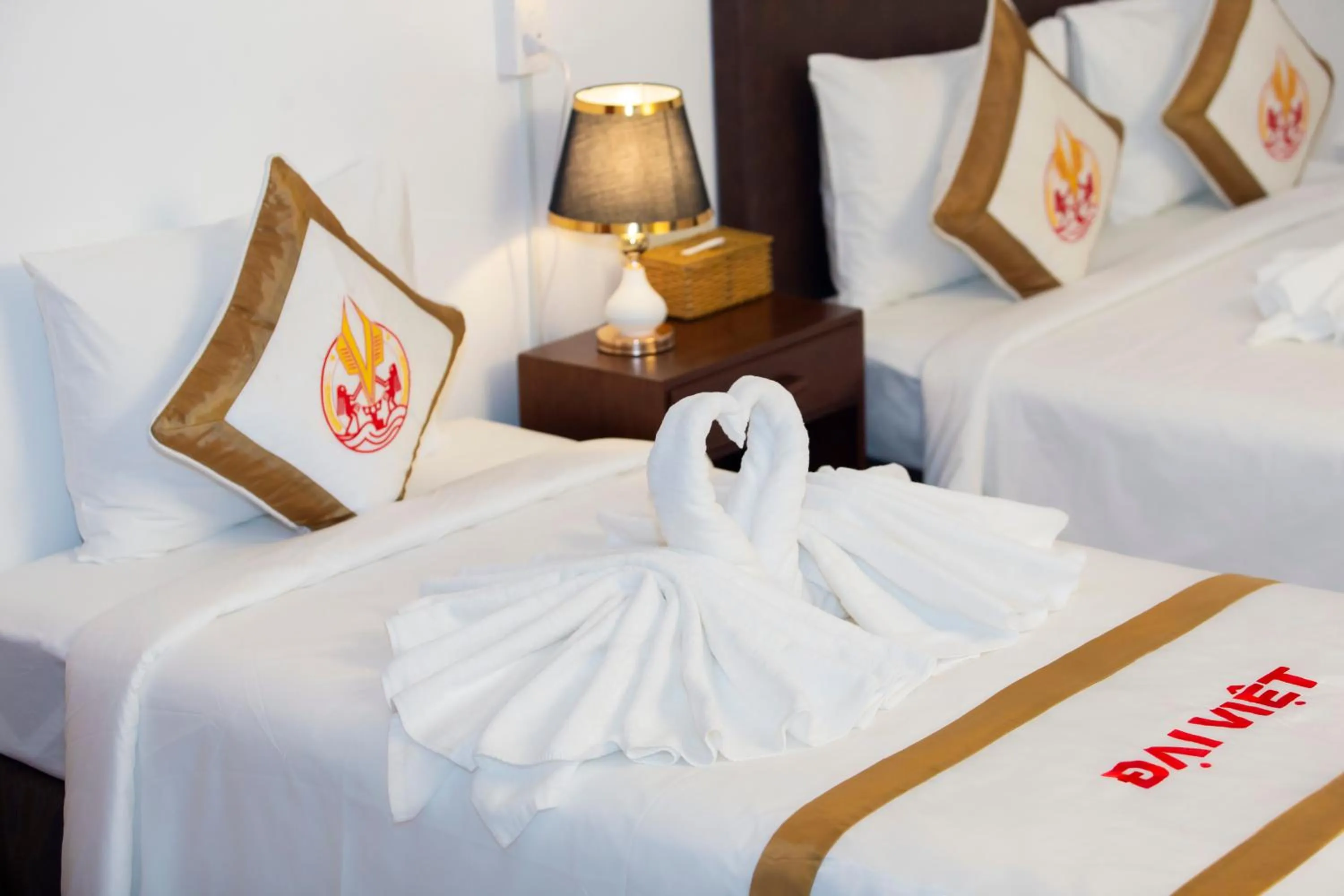 Bed in THE RICE HOTEL Nong Thon Dai Viet 131 Bui Vien