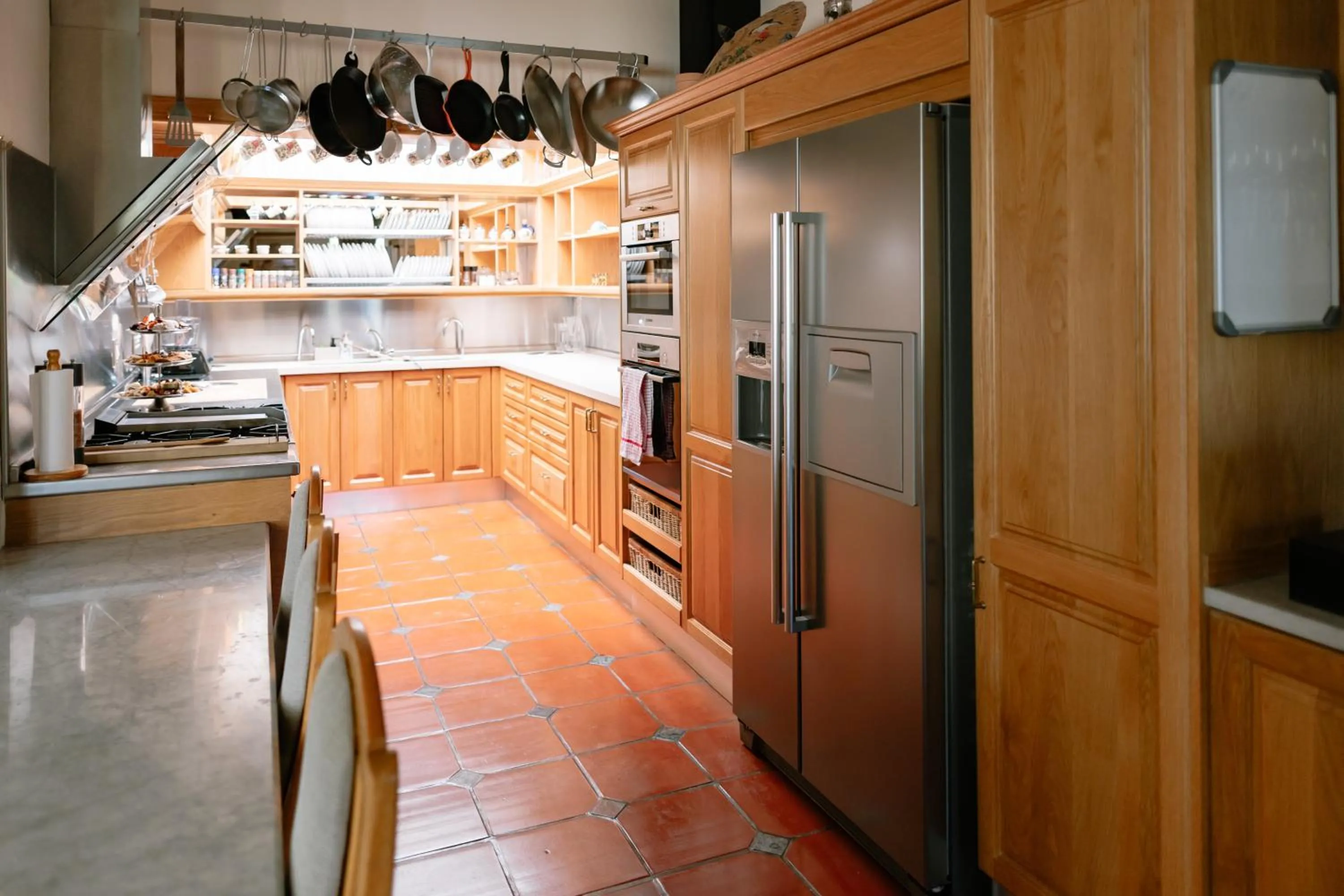 Kitchen or kitchenette in Manor House at La Roche Estate - Franschhoek