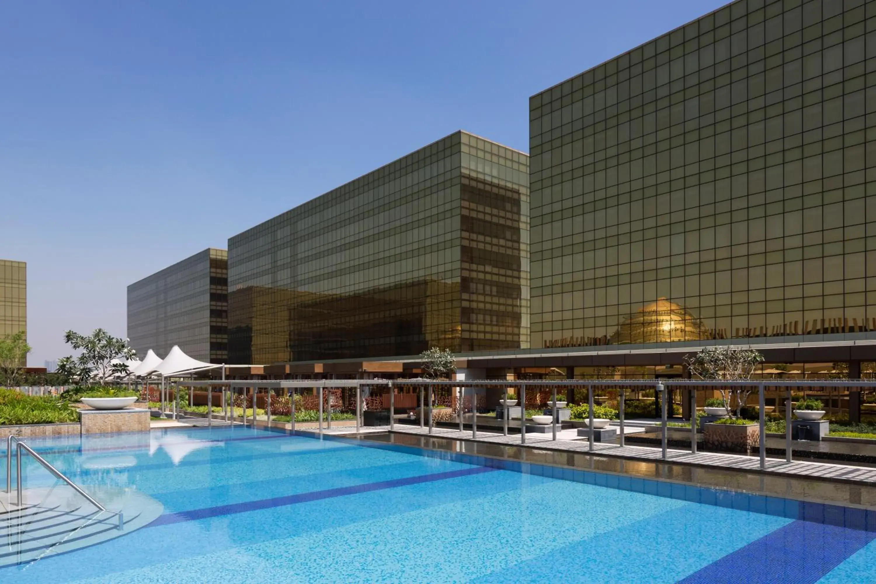 Pool view in City of Dreams - Nobu Hotel Manila Pool view in City of Dreams - Nobu Hotel Manila