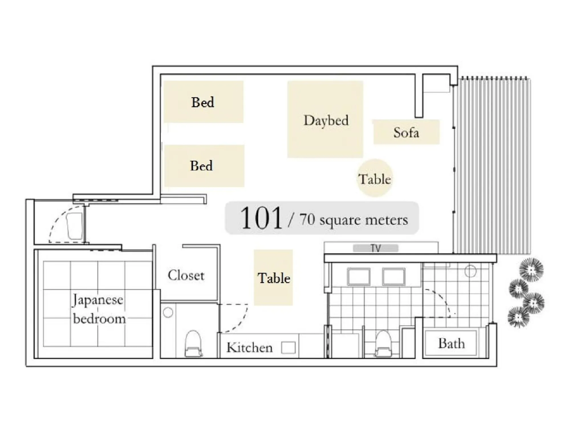 Floor plan in Aoi Hotel Kyoto