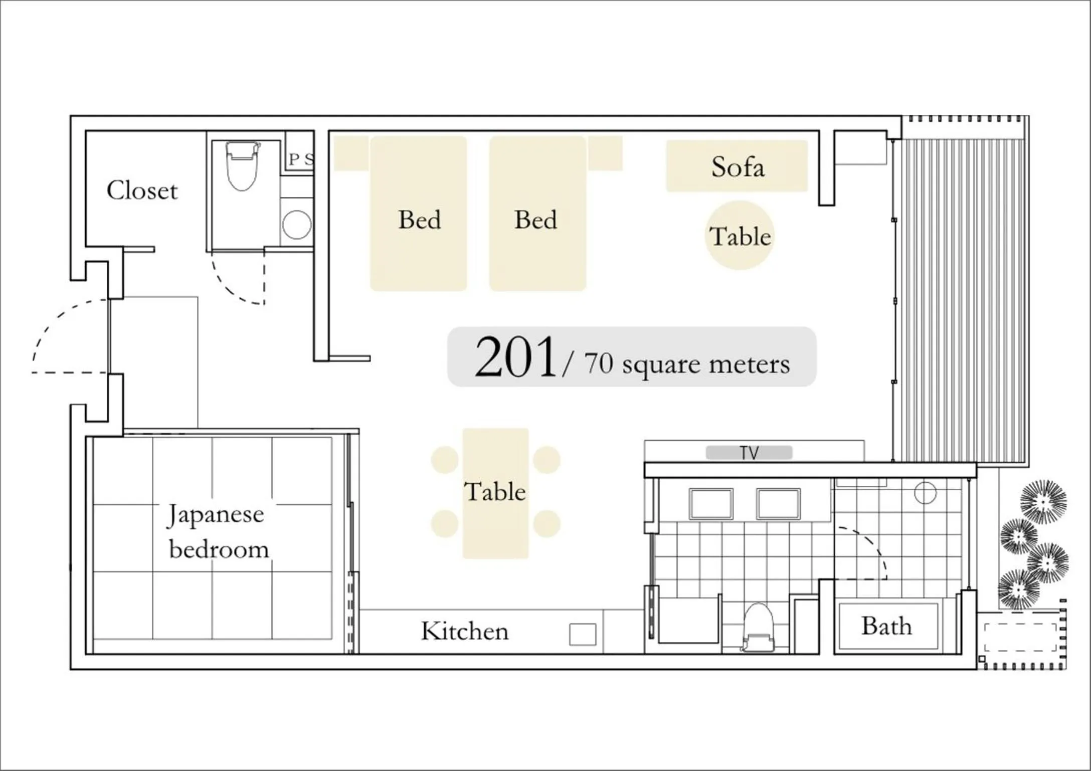 Floor plan in Aoi Hotel Kyoto