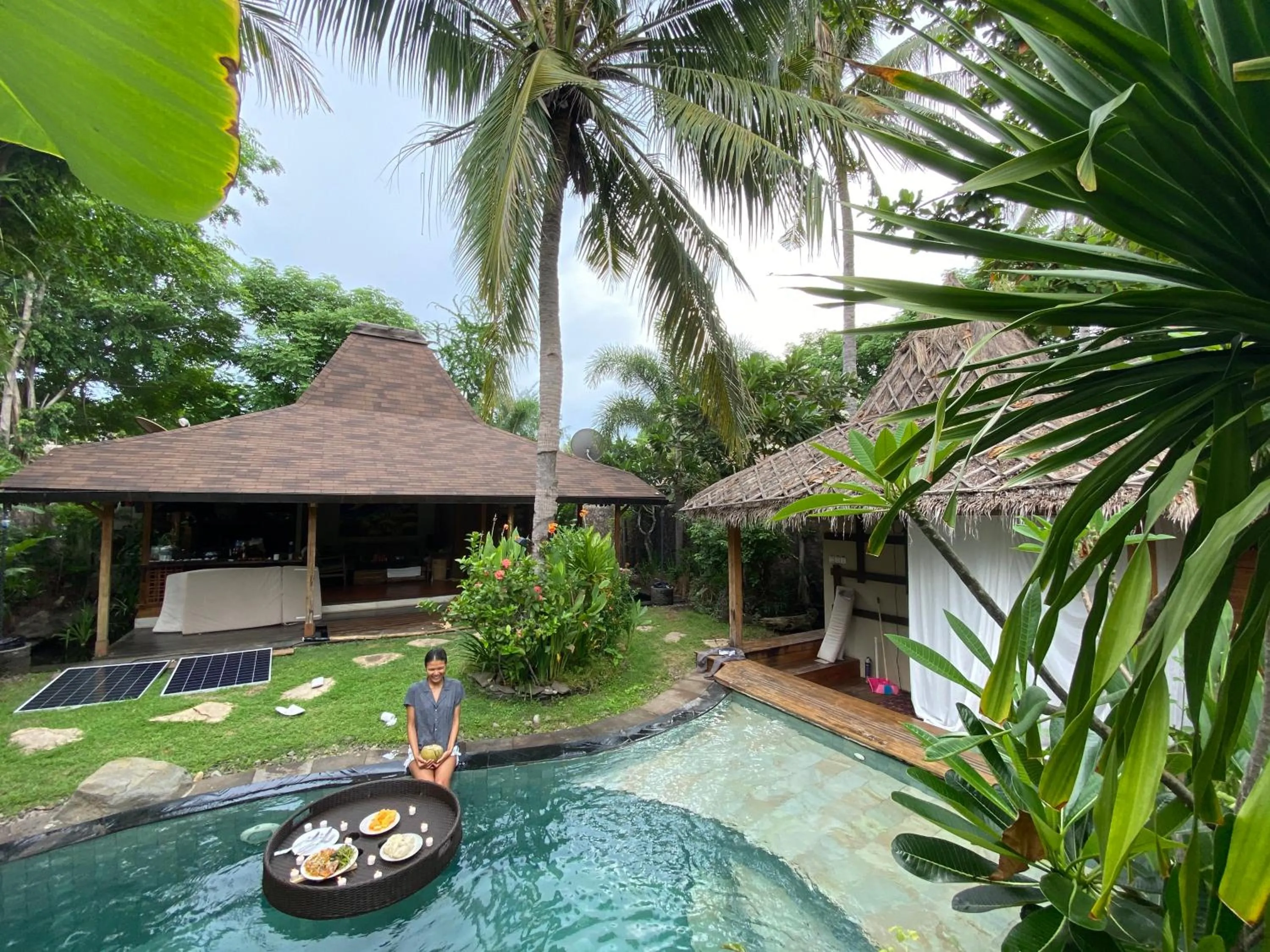 Decorative detail in Villa Bhuvana with private swimming pool