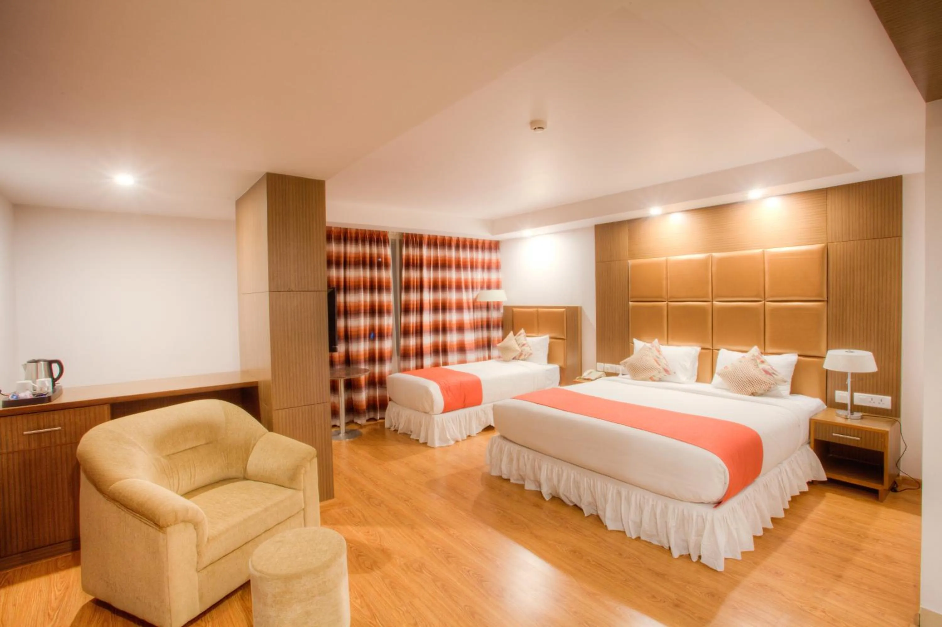 Bed in The Atrium Boutique Hotel