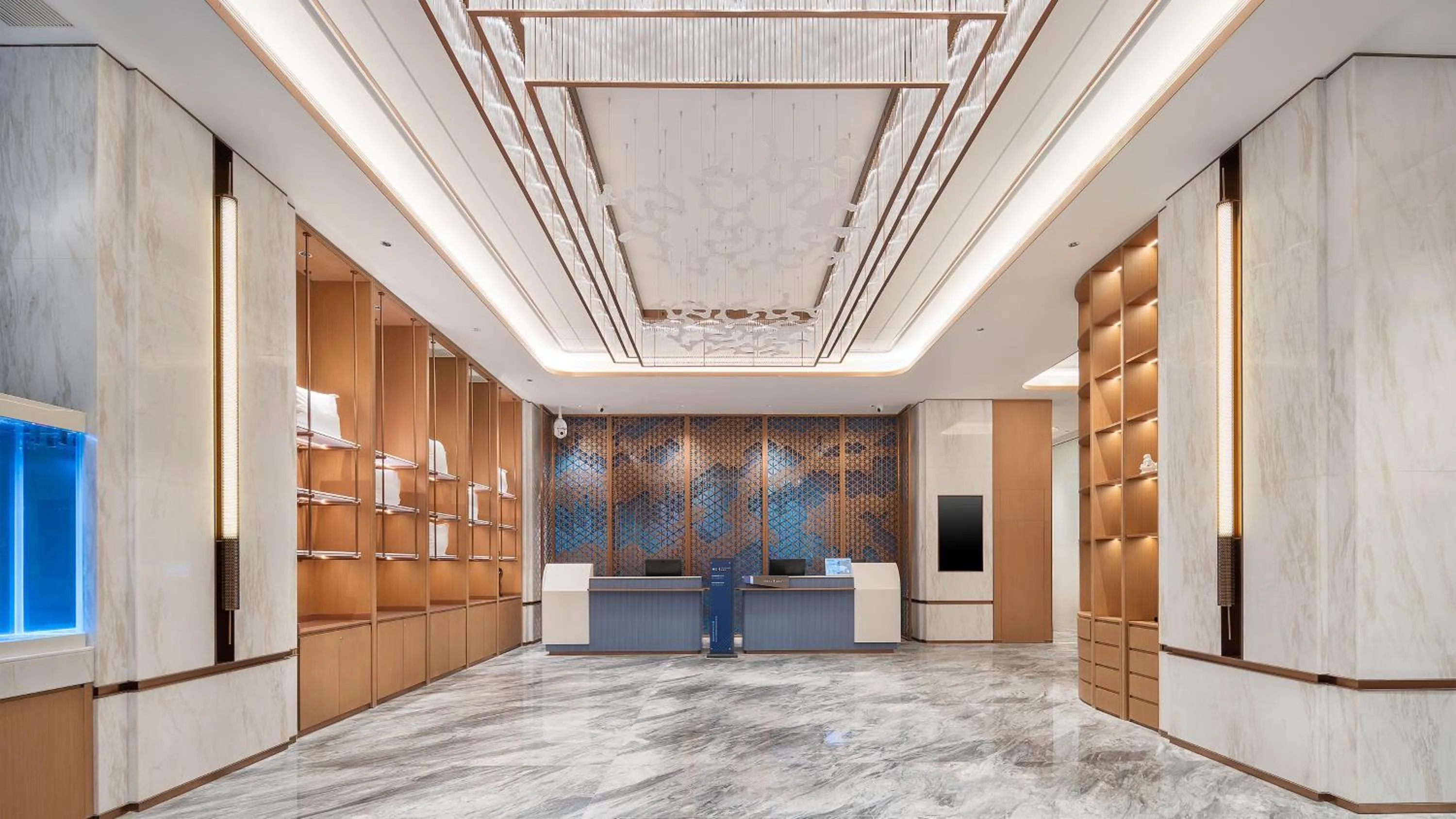 Lobby or reception in Holiday Inn Express Chengdu Shuangliu Airport by IHG - Free shuttle bus from Shuangliu International Airport to hotel about 8 Minutes by car, Welcome drink