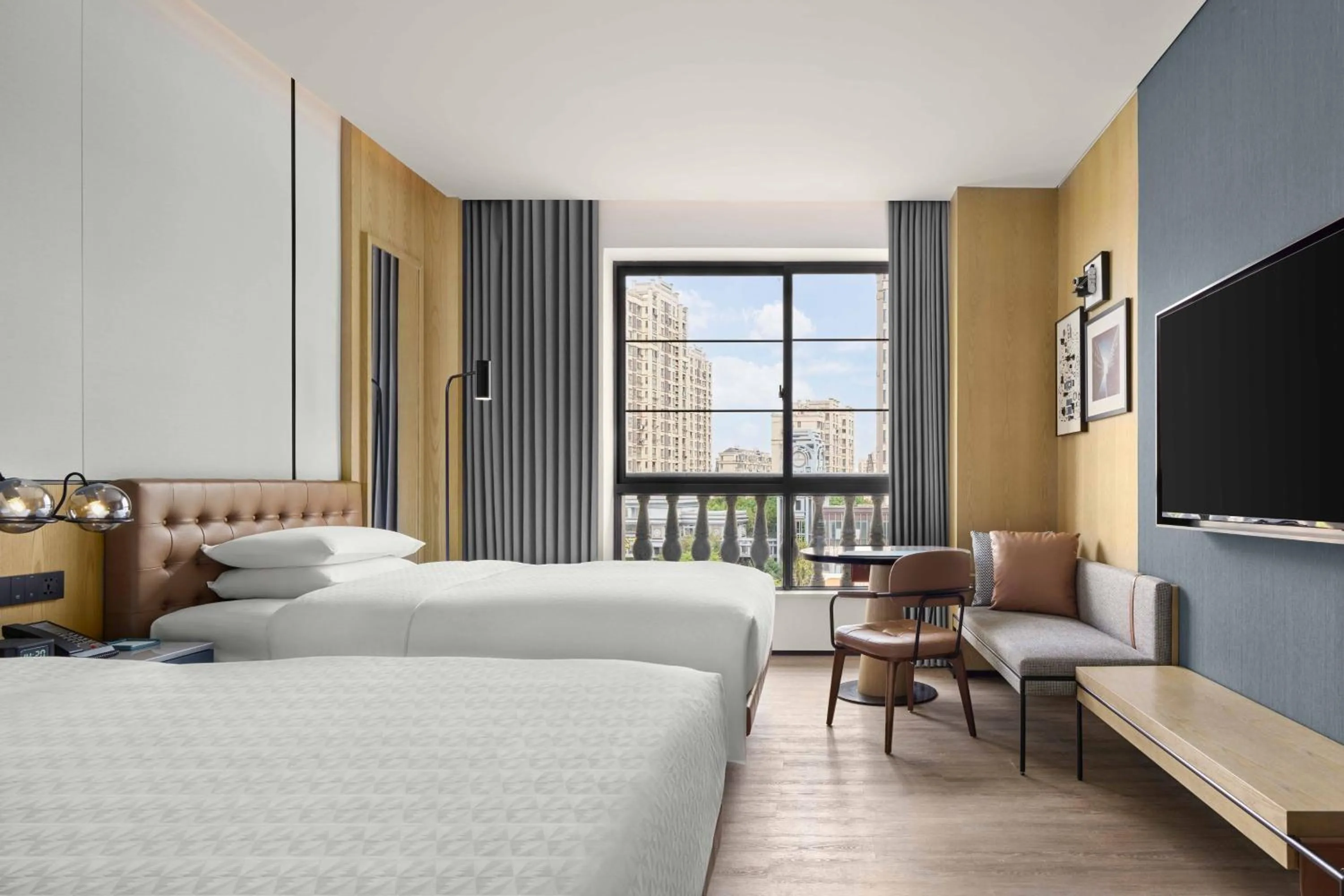 Photo of the whole room, Bed in Four Points by Sheraton Huzhou, Nanxun