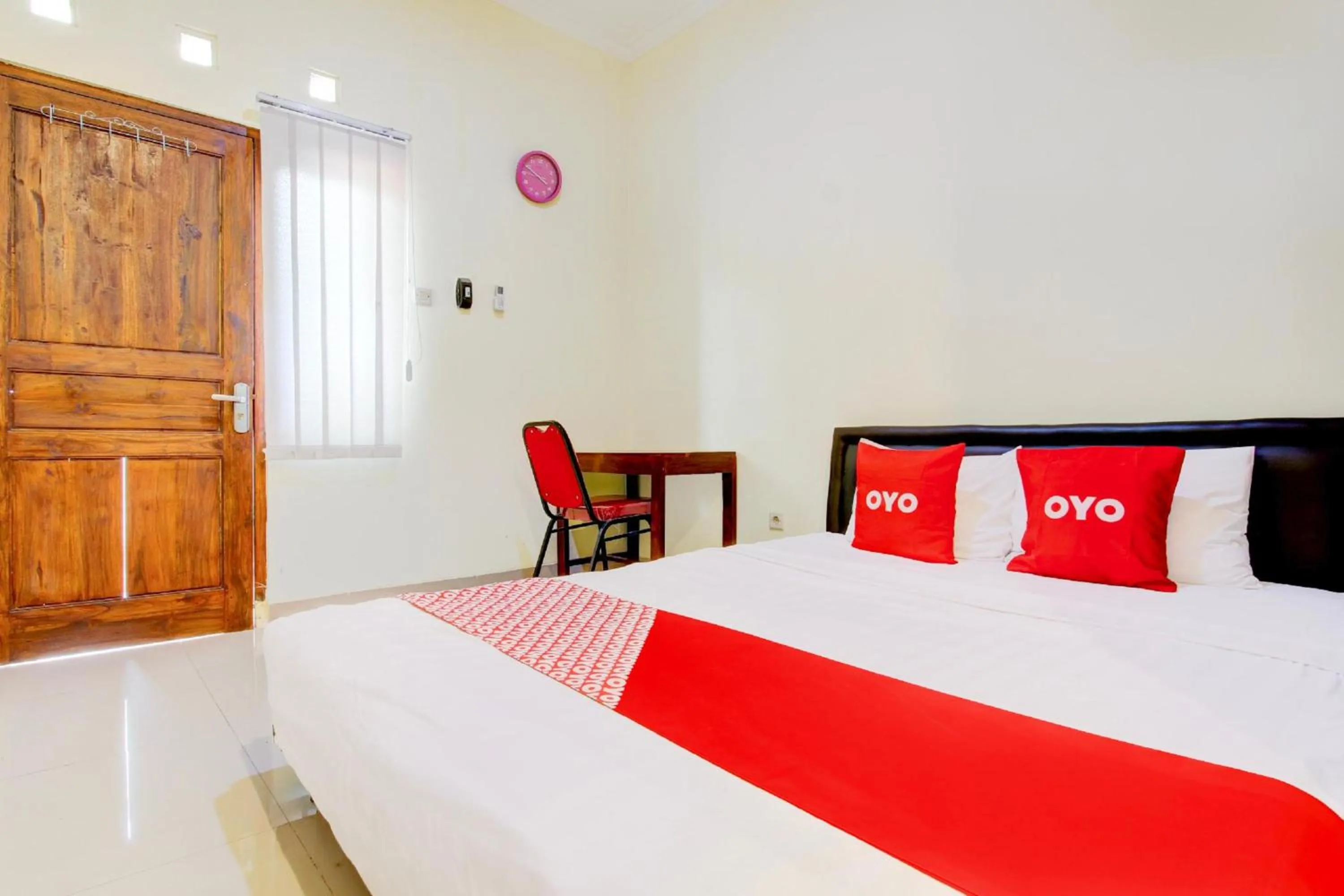 View (from property/room), Bed in Hotel O Sleman Near Bandara Adi Sutjipto Formerly Joglo Sorogenen