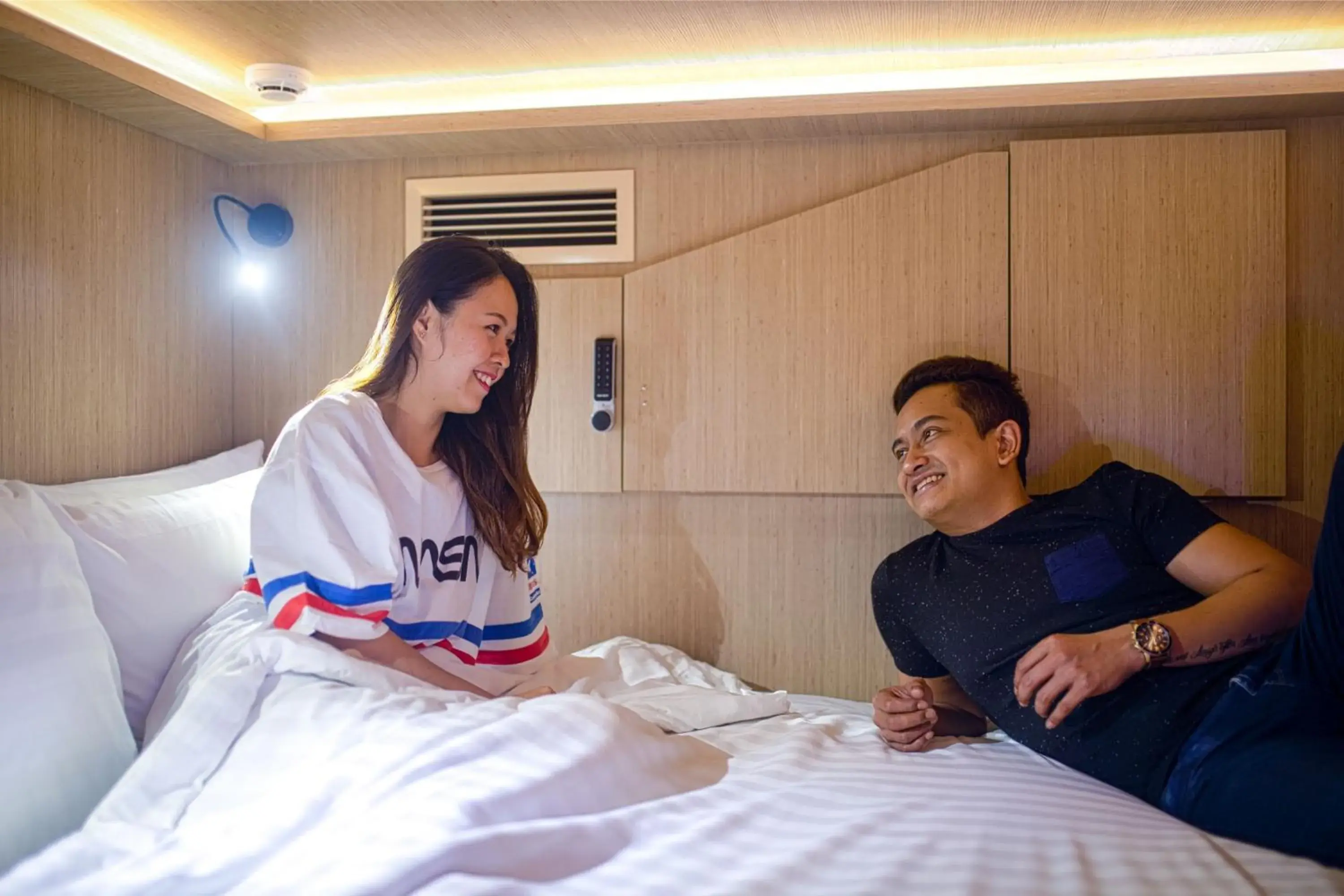 Bed in CUBE Boutique Capsule Hotel at Kampong Glam Bed in CUBE Boutique Capsule Hotel at Kampong Glam