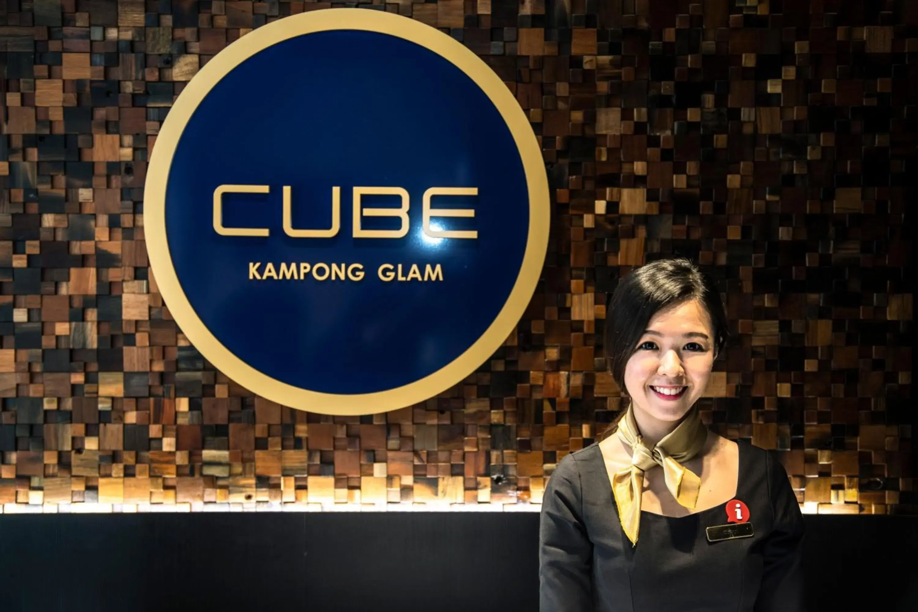 Staff in CUBE Boutique Capsule Hotel at Kampong Glam Staff in CUBE Boutique Capsule Hotel at Kampong Glam
