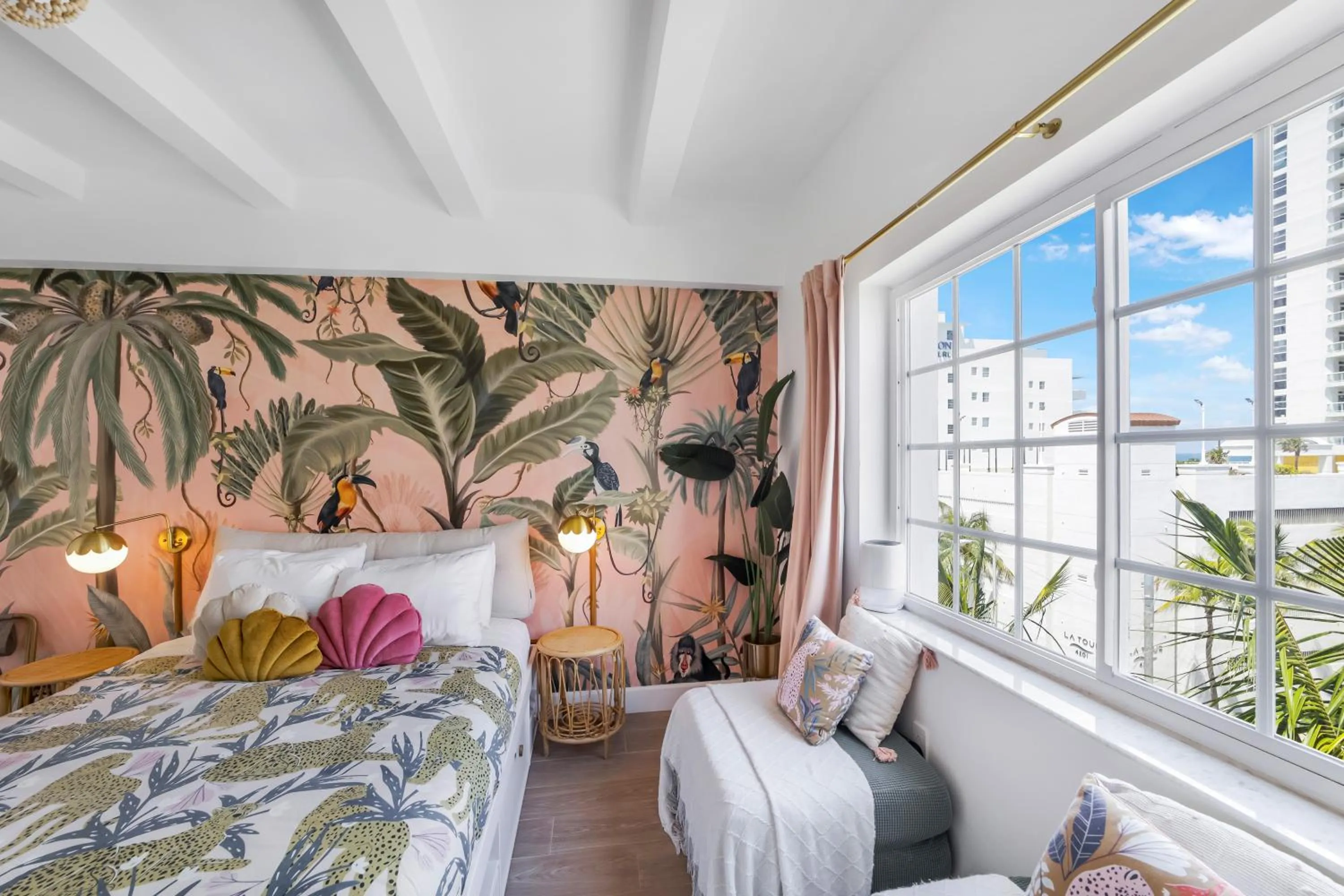 Bed in Ocean Spray Hotel