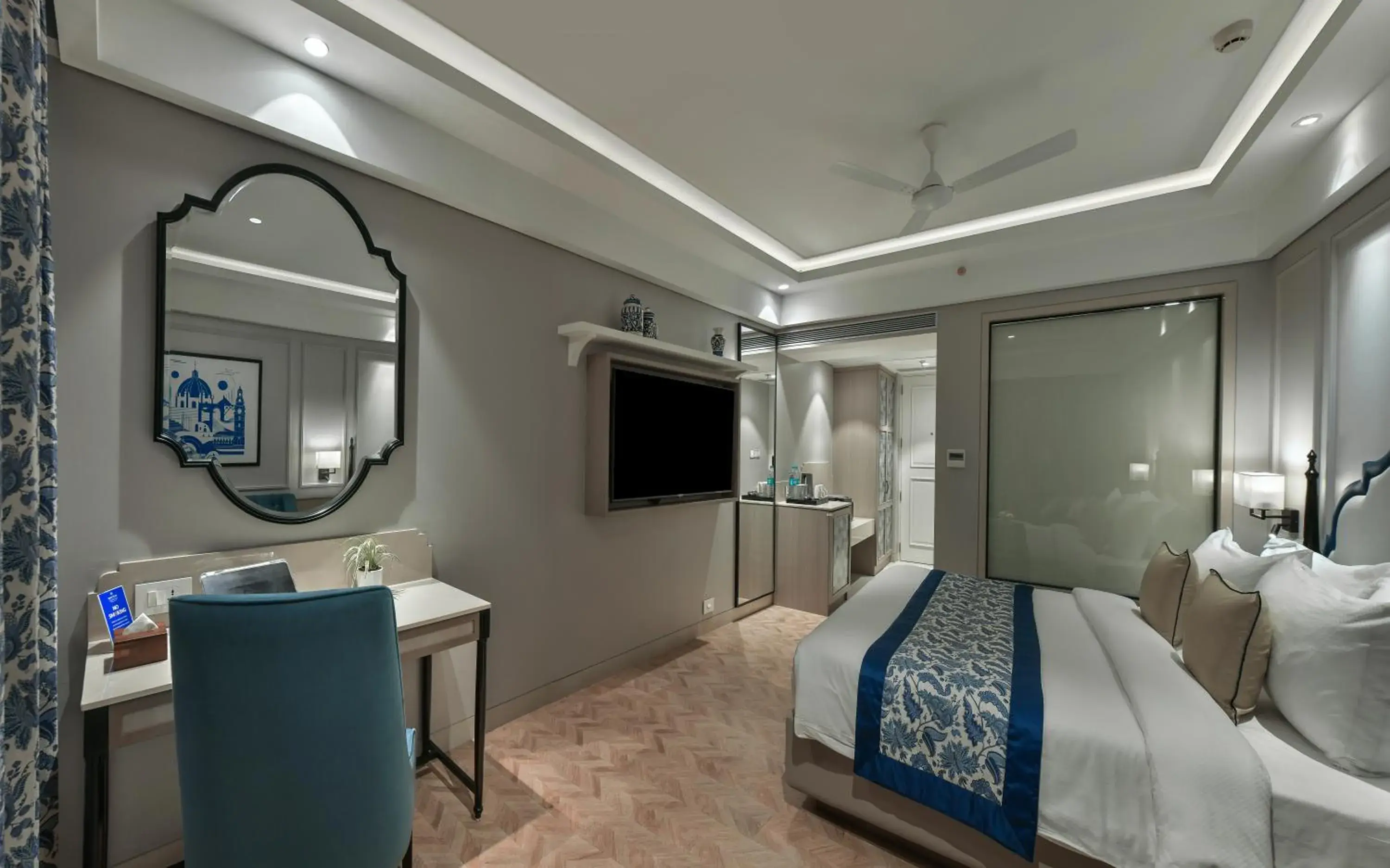 Communal lounge/ TV room, Bed in Meritas Auberge Calangute Goa Communal lounge/ TV room, Bed in Meritas Auberge Calangute Goa