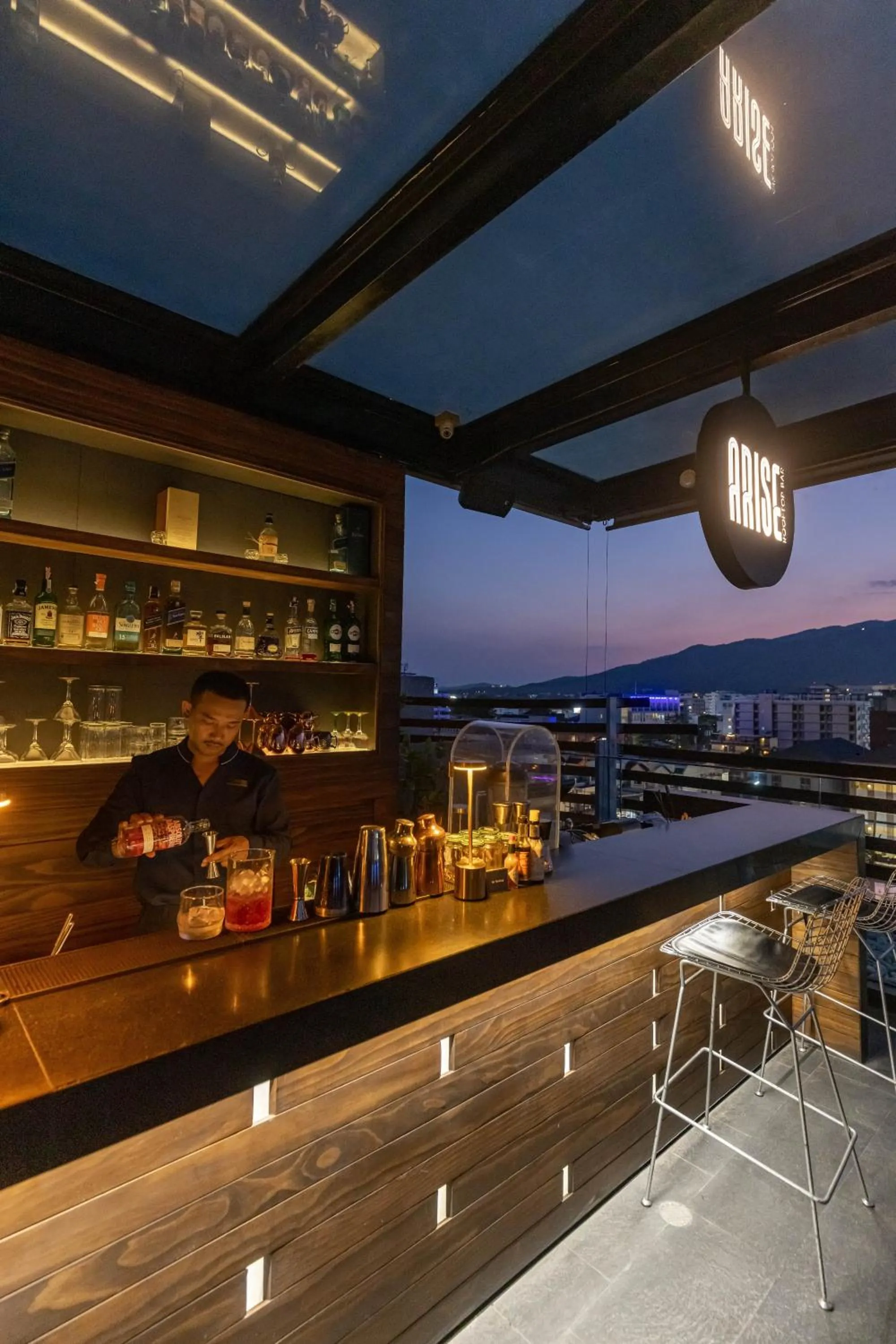 Lounge or bar in AMANOR Hotel Chiang Mai