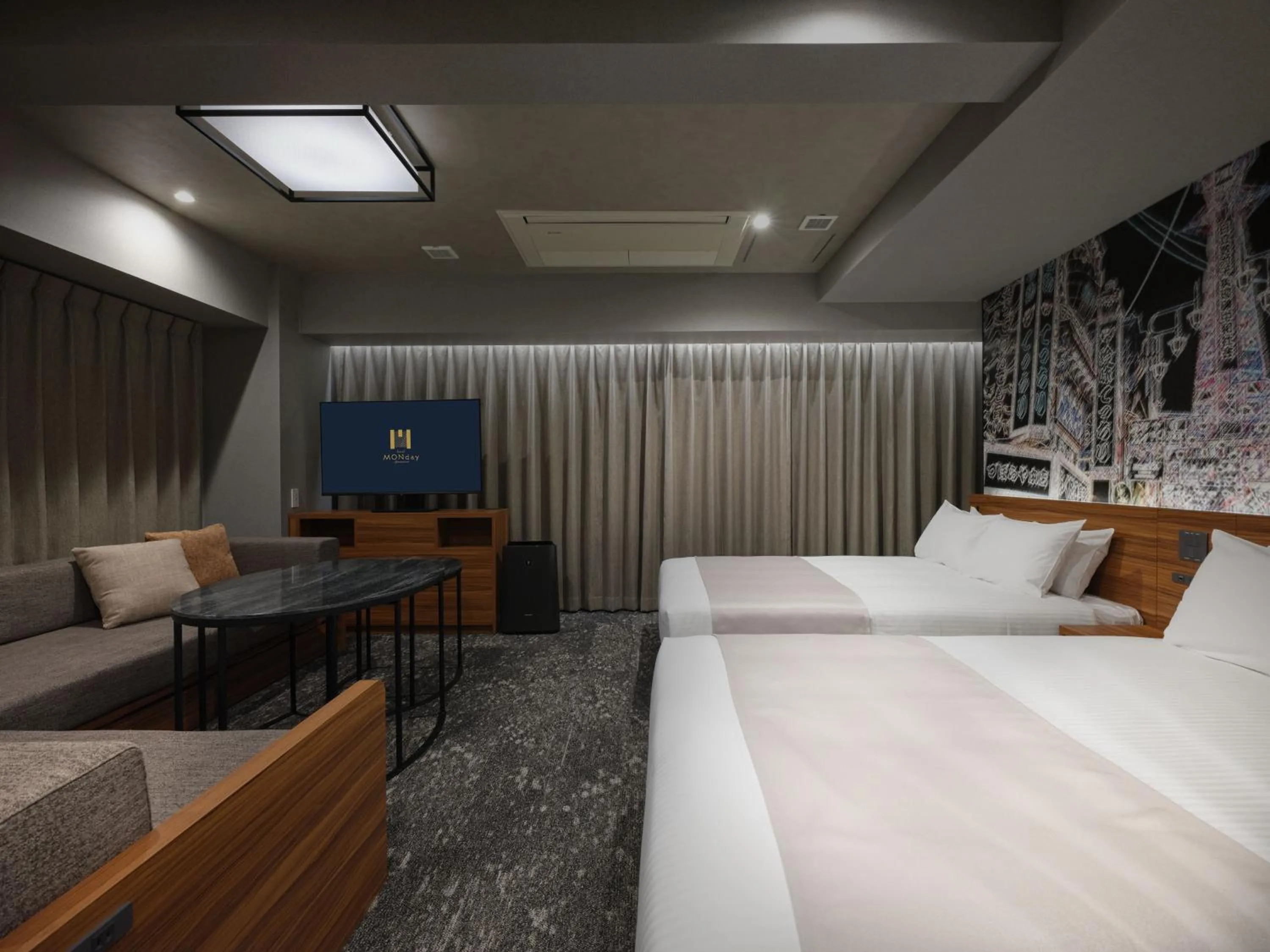 Bed in MONday Apart Premium OSAKA NAMBA WEST