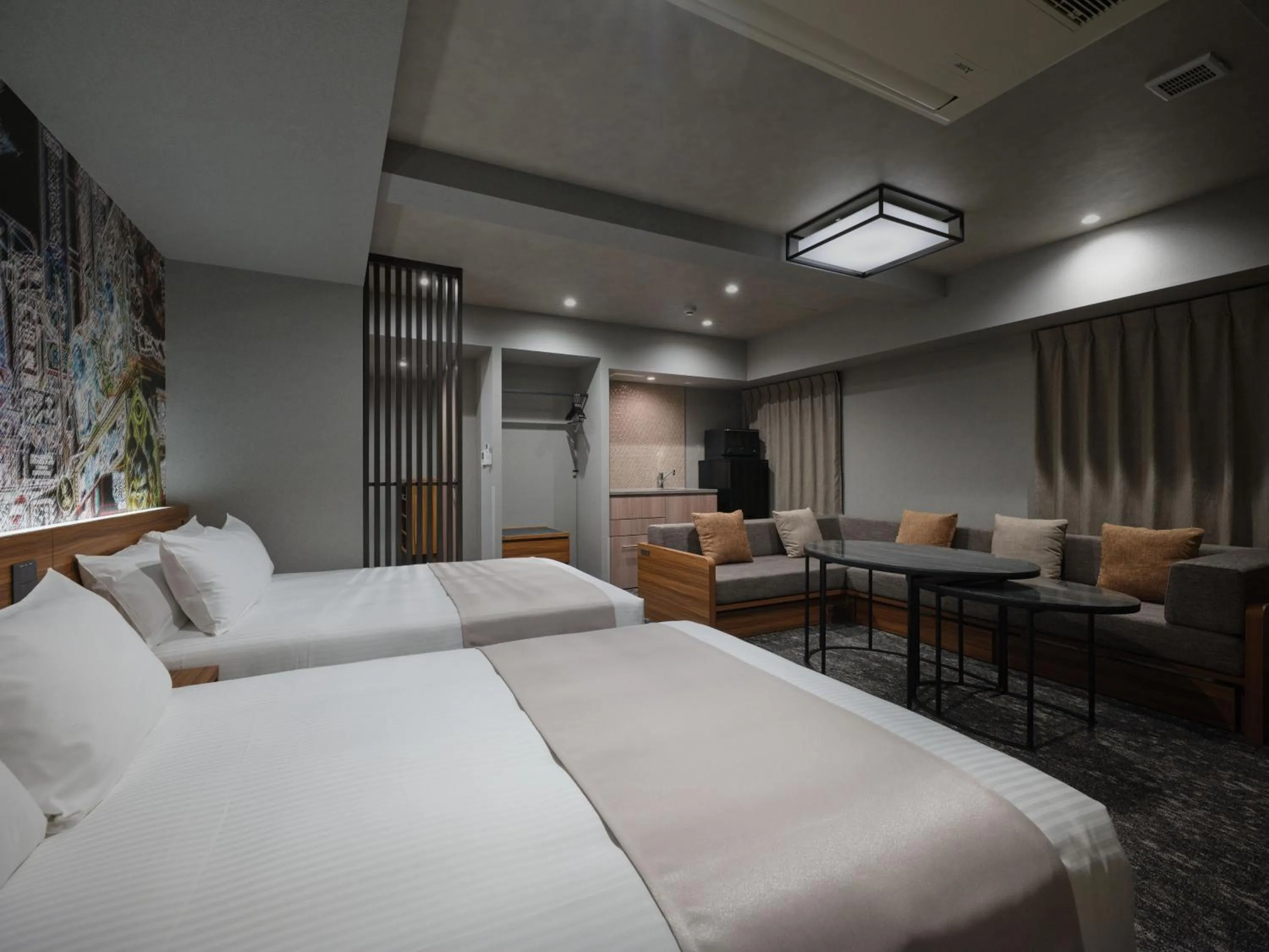 Photo of the whole room, Bed in MONday Apart Premium OSAKA NAMBA WEST