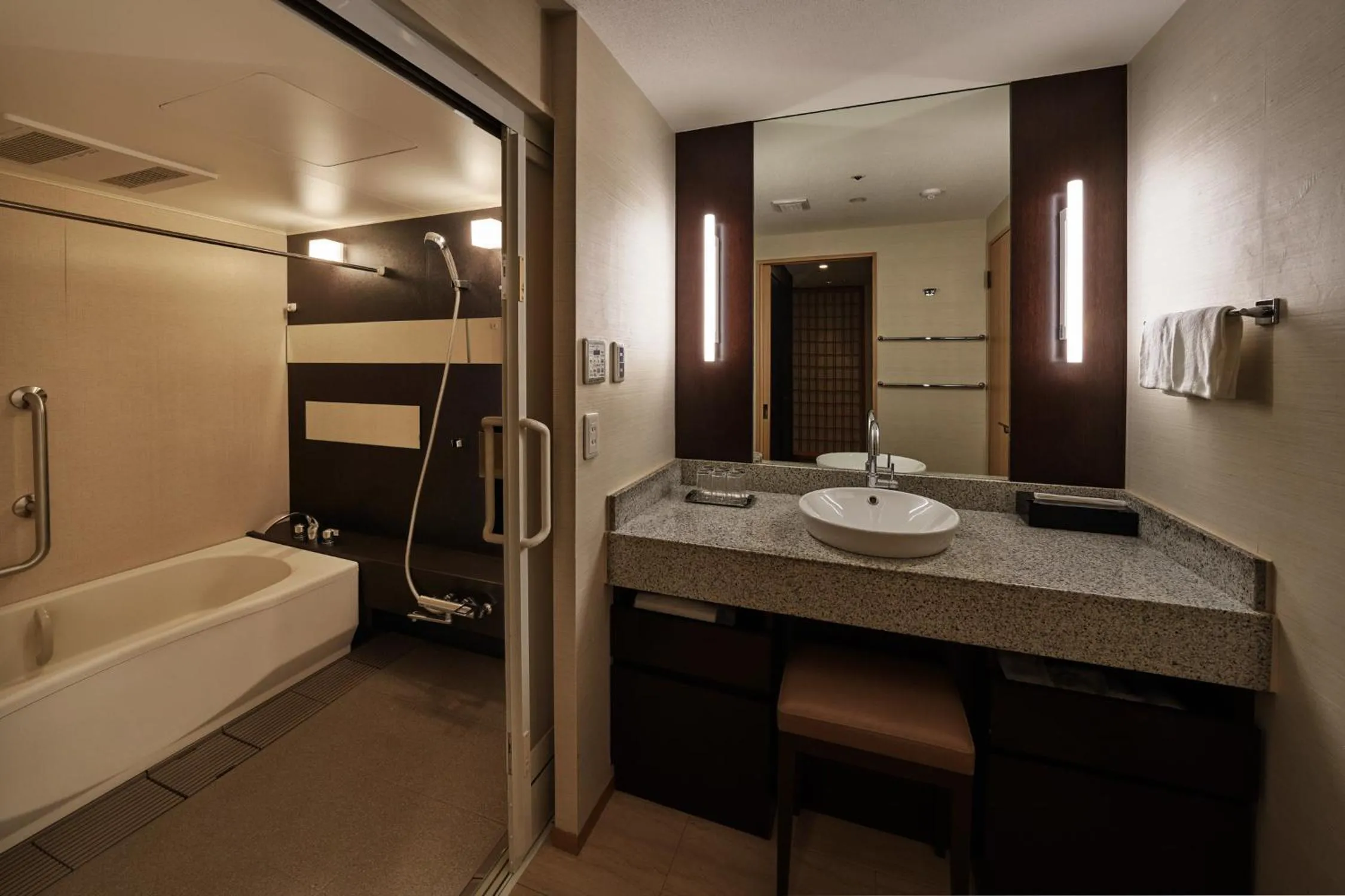 Bathroom, Bed in Tokyu Vacations Kyoto