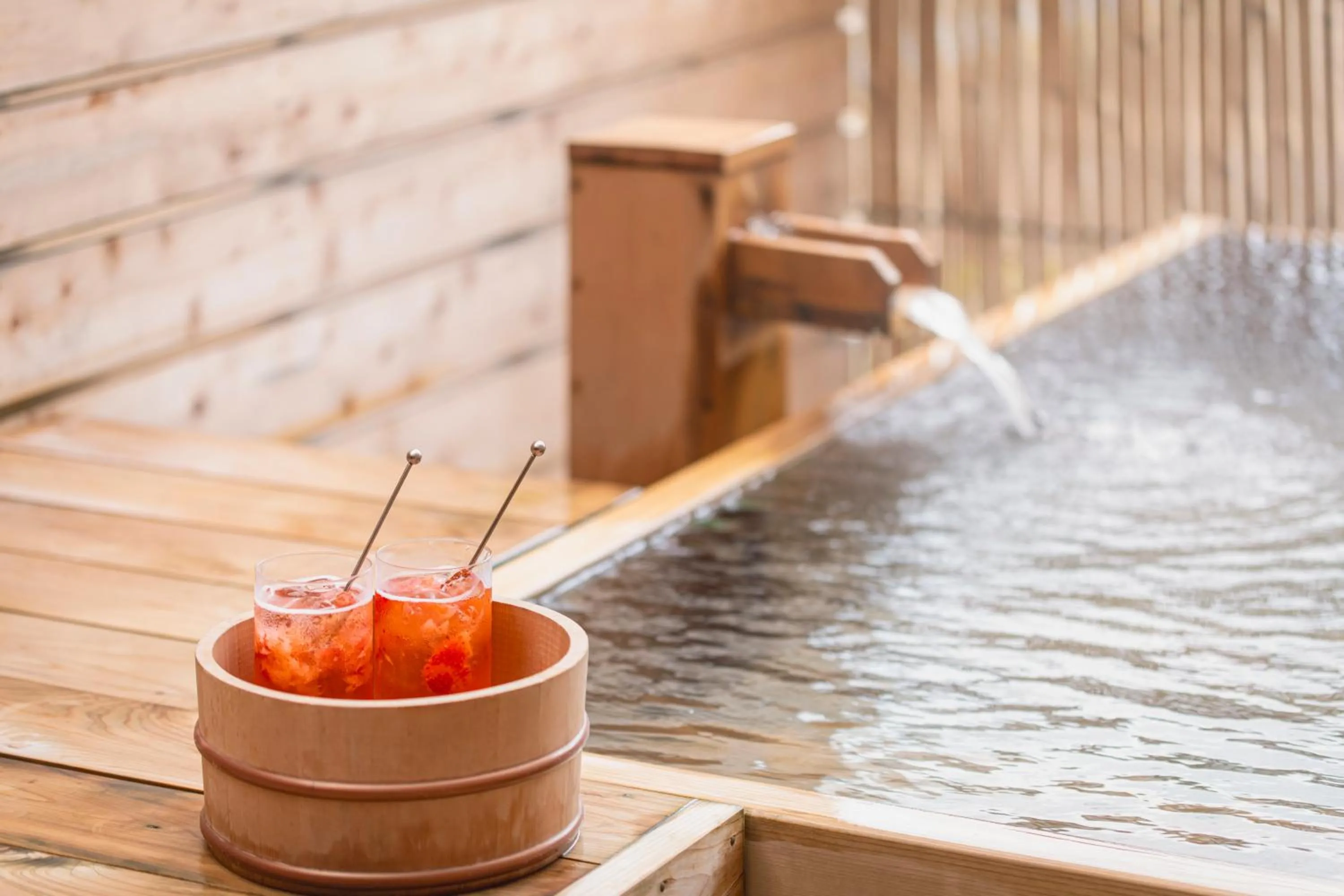 Open Air Bath in Onsen and Garden Nana