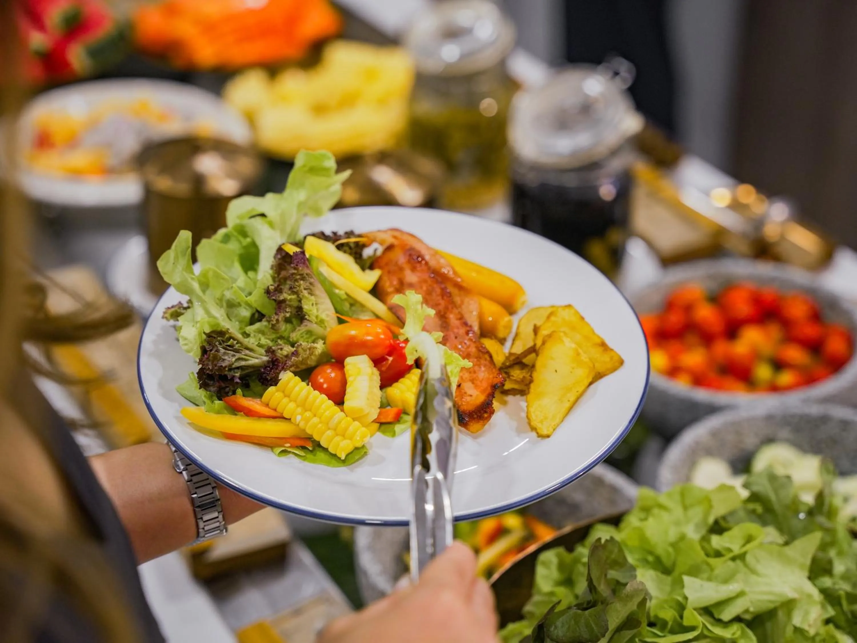Buffet breakfast in Chalong Marina Bay View Phuket
