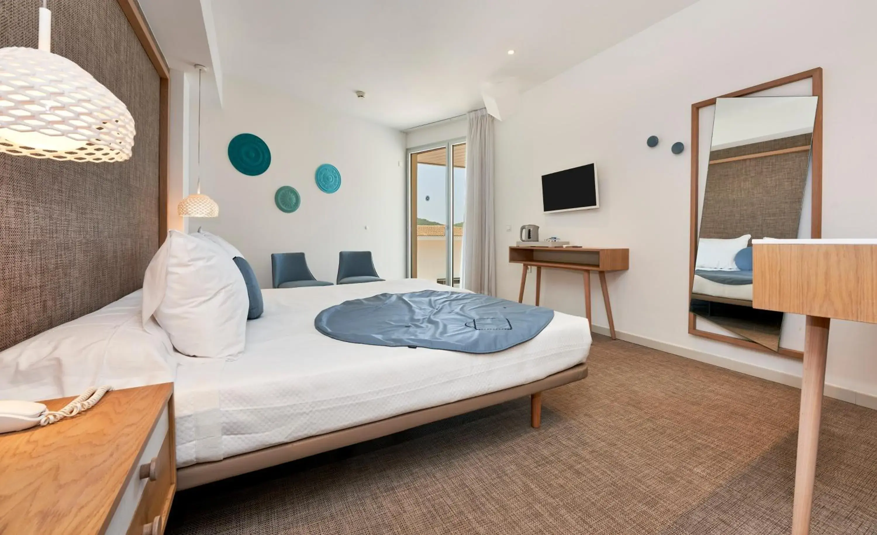 Decorative detail, Bed in Mar Azul Pur Estil Hotel & Spa - Adults only Decorative detail, Bed in Mar Azul Pur Estil Hotel & Spa - Adults only