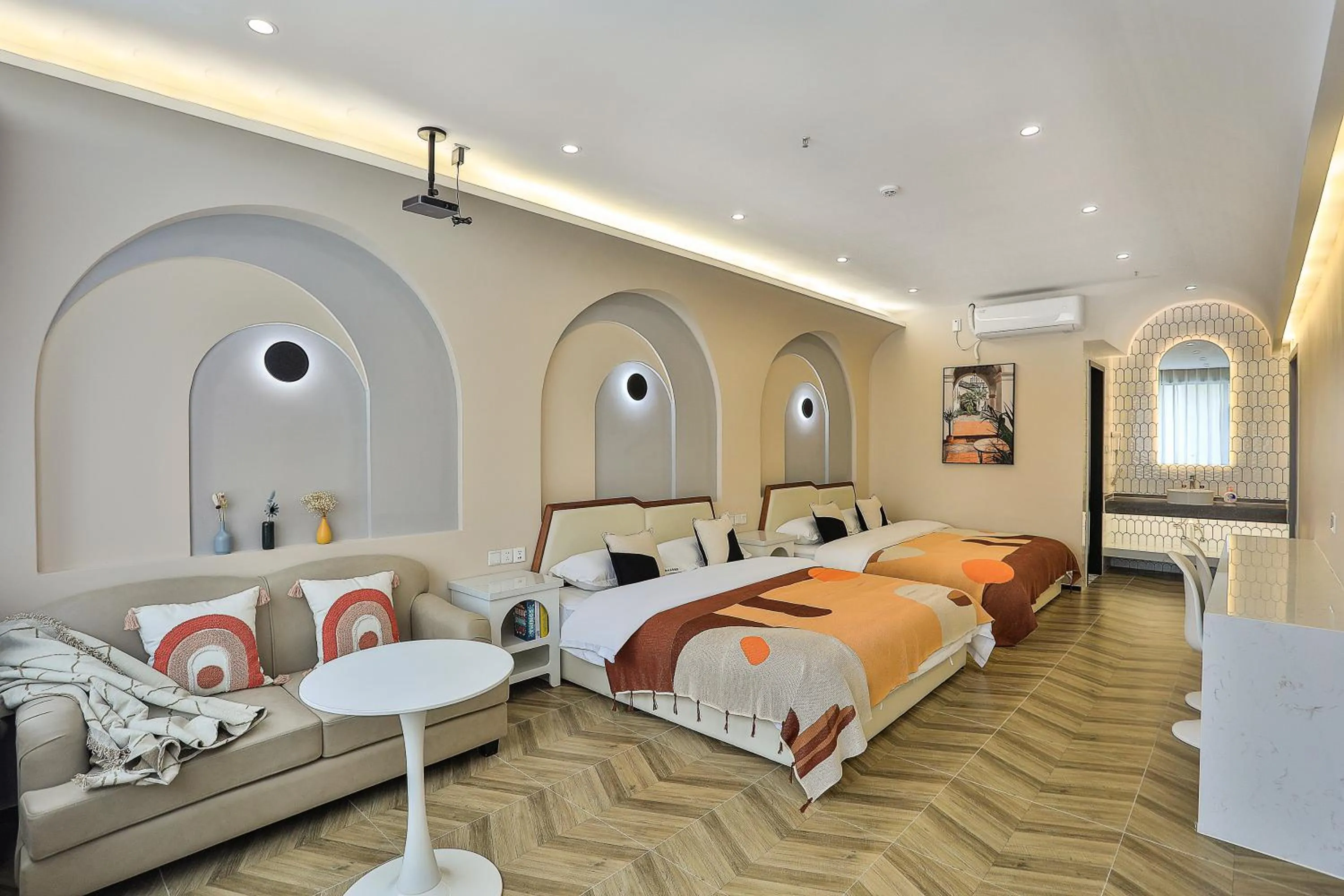 Living room, Bed in Chuxin Moshe Hotel