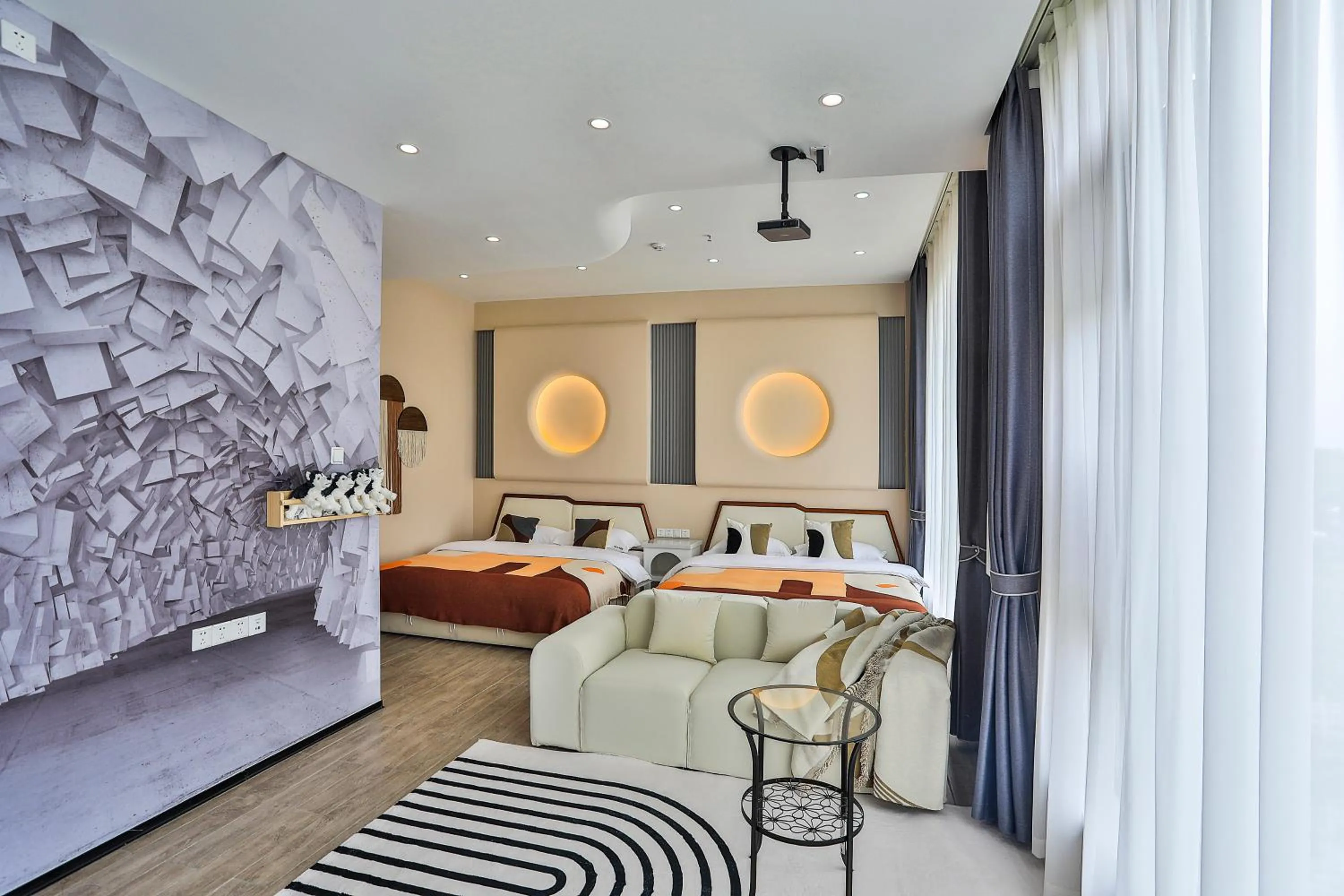 Bed in Chuxin Moshe Hotel