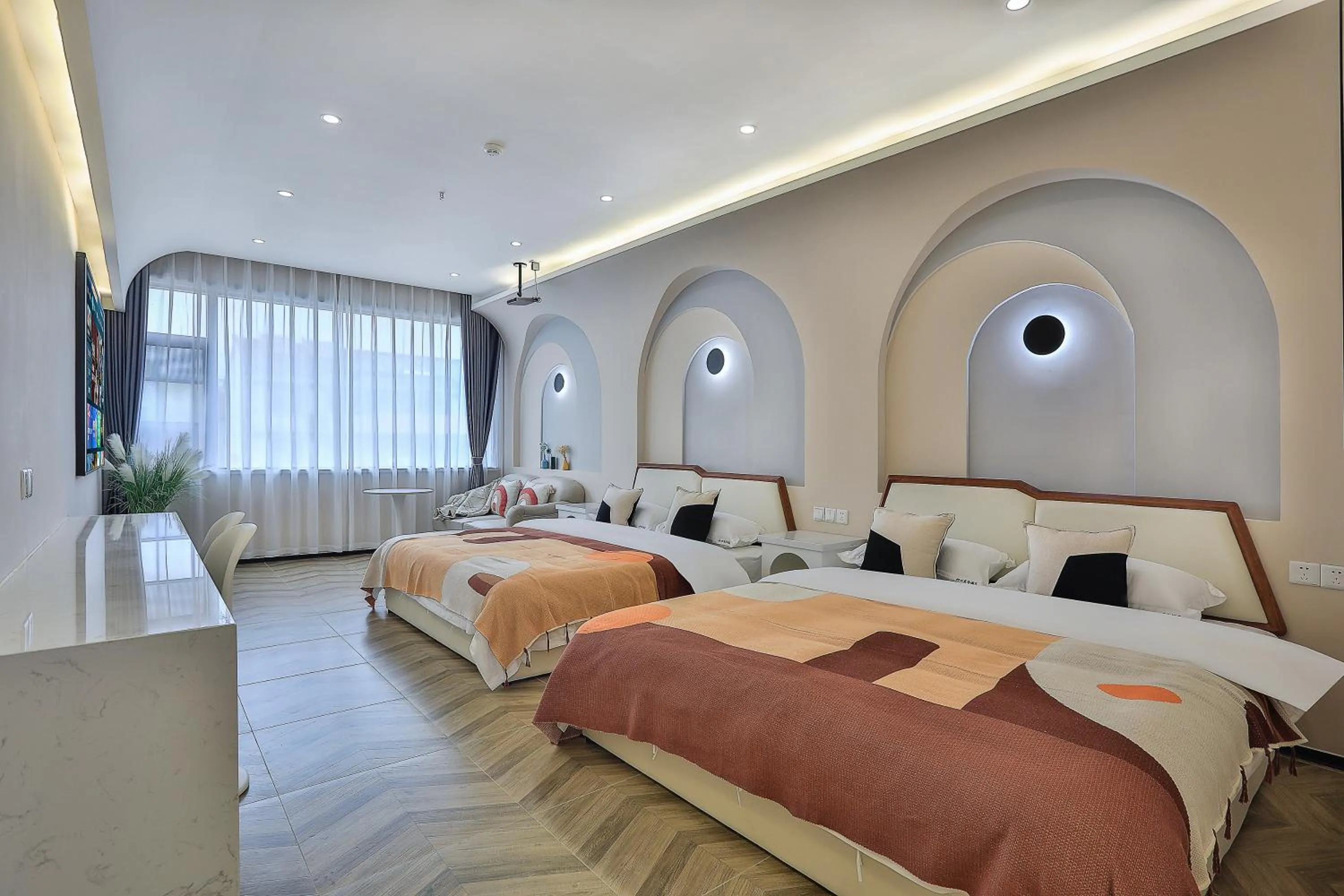 Photo of the whole room, Bed in Chuxin Moshe Hotel