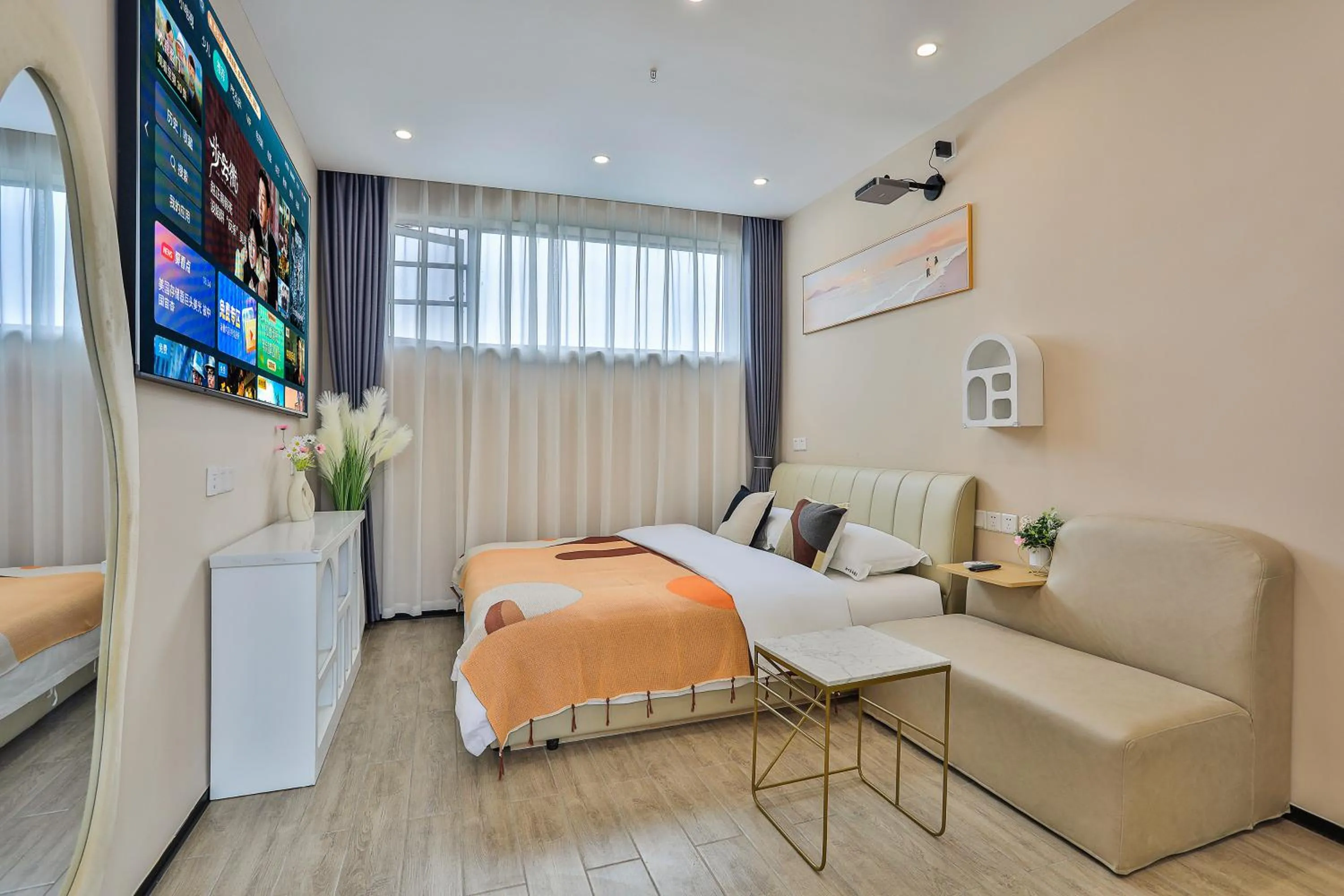 Bed in Chuxin Moshe Hotel