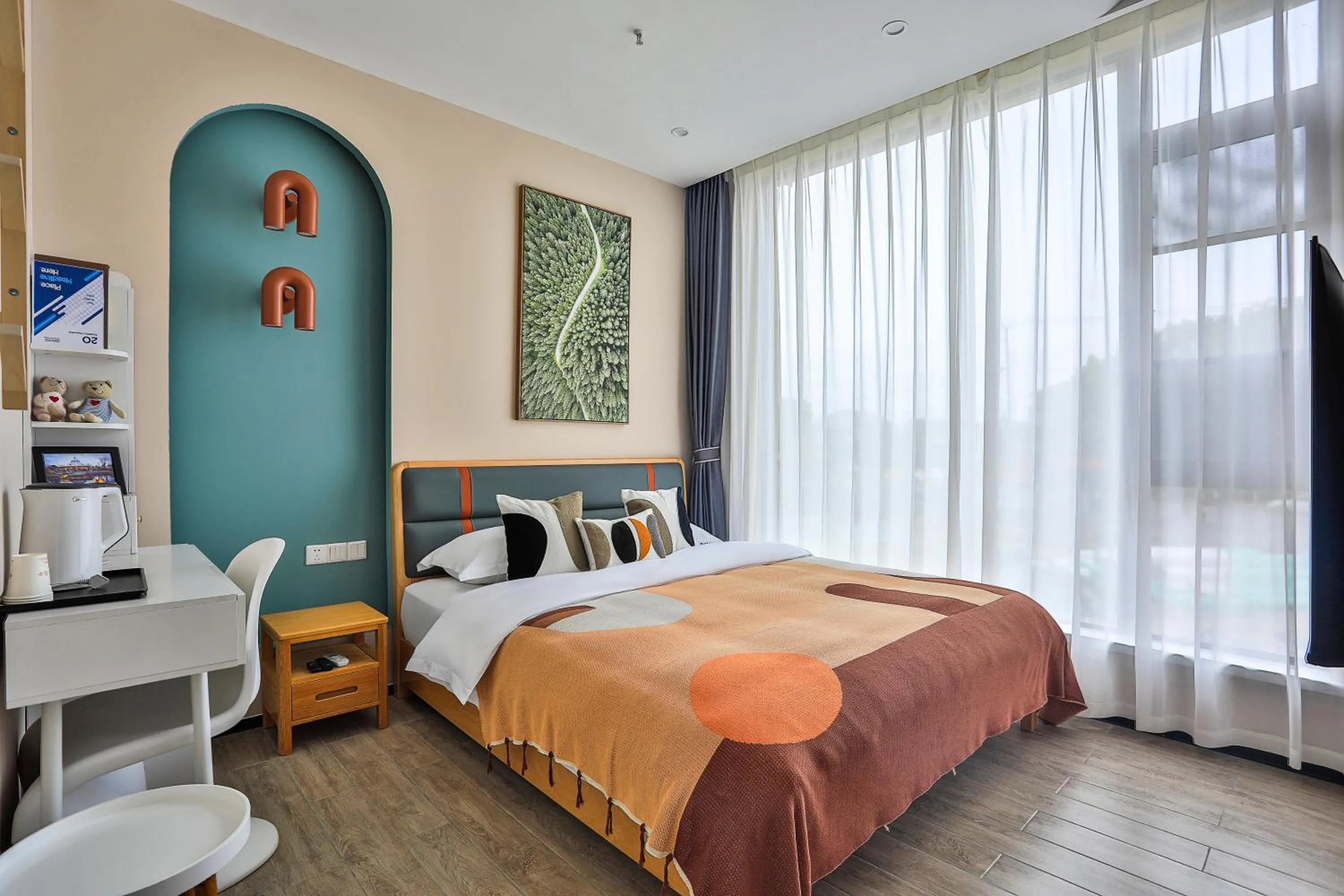 Bed in Chuxin Moshe Hotel