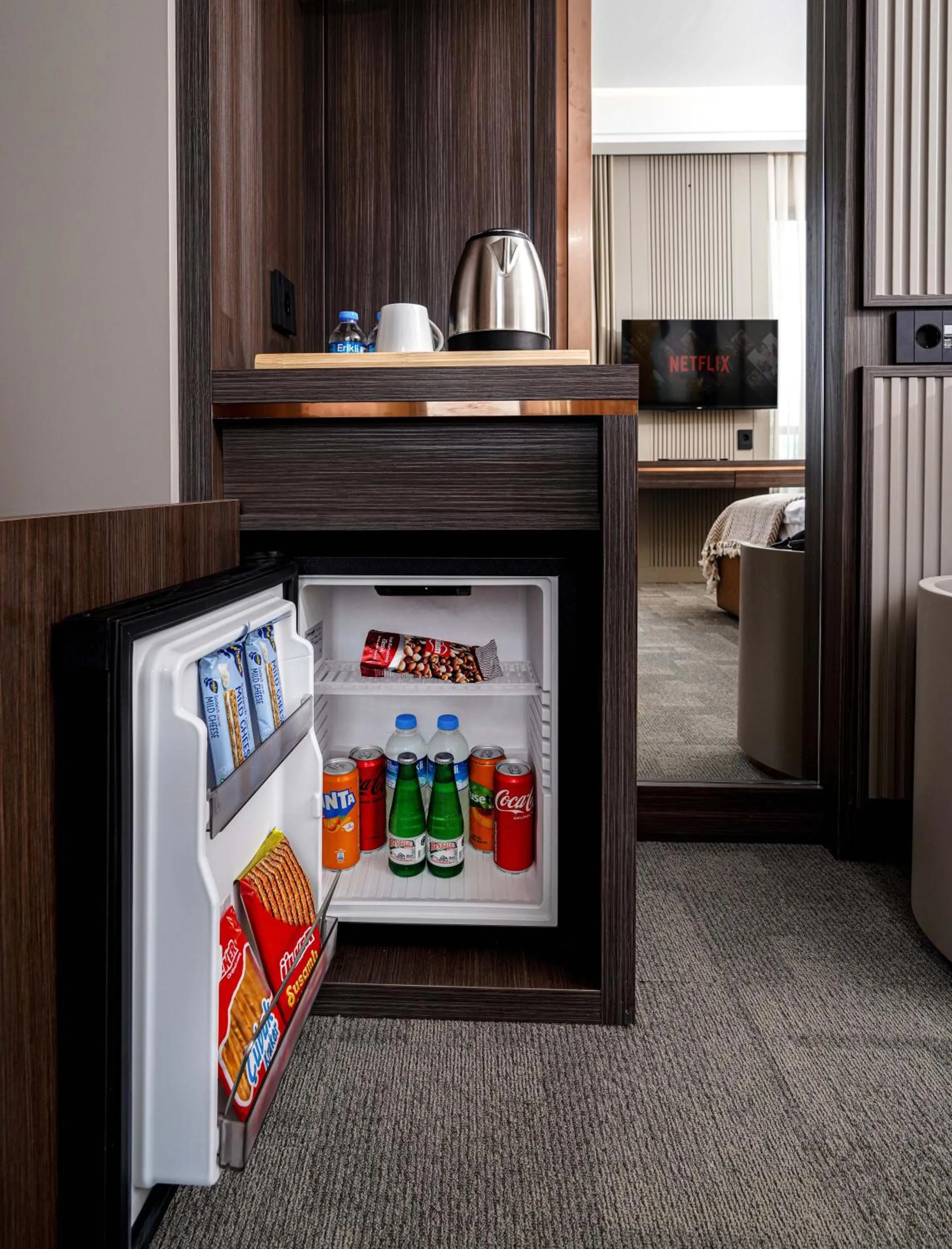 minibar, Bed in Byon Hotel Şile